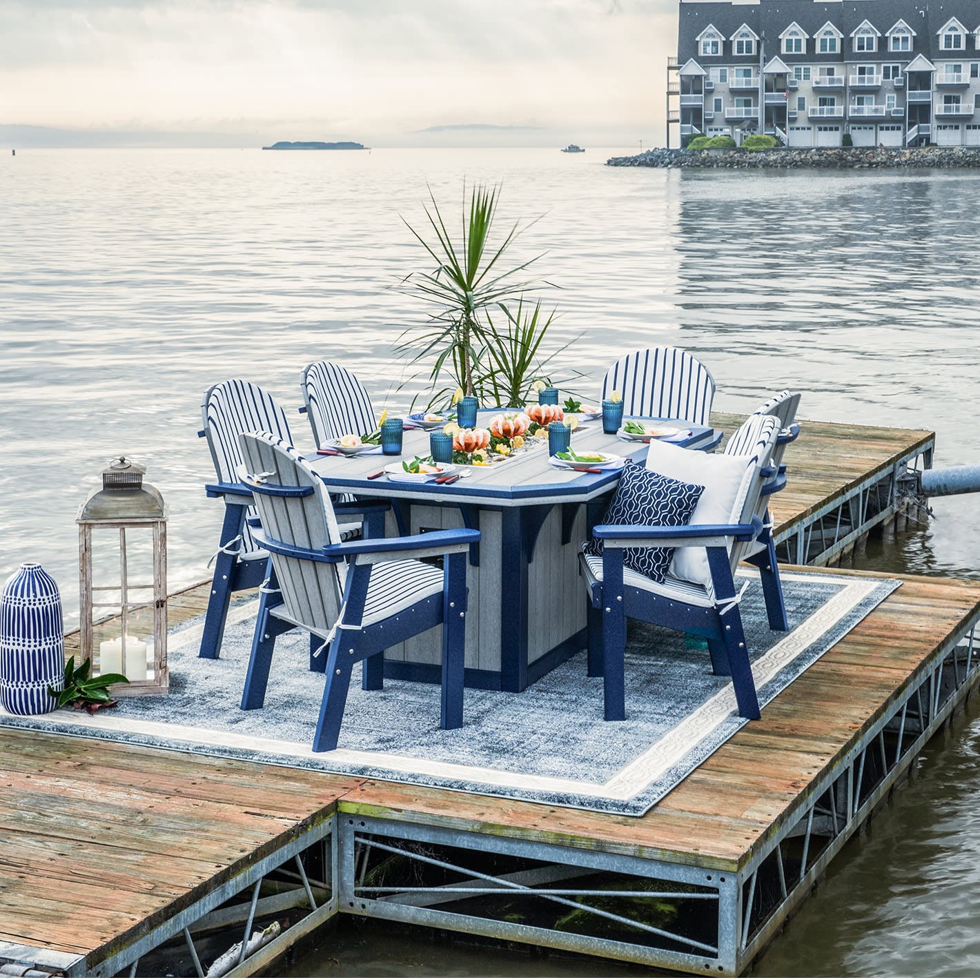 Finch Amish Poly 7 pc Great Bay SummerSide Ice Table Dining Set