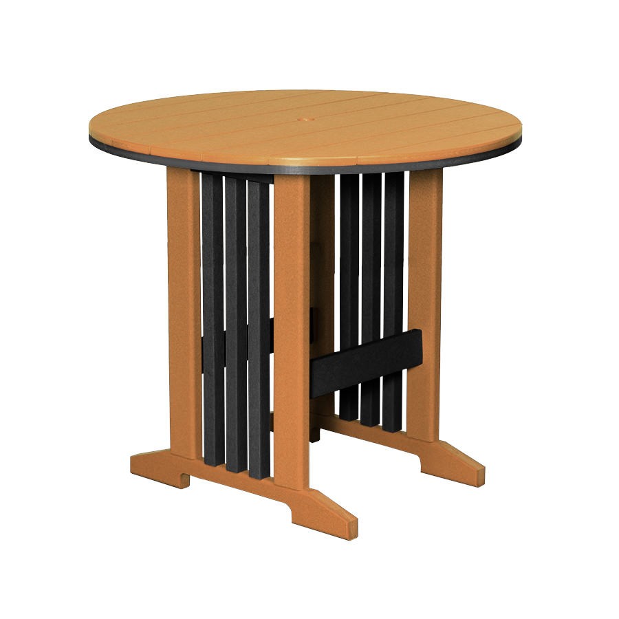 Finch Amish Poly 42 in Keystone Round Bar Table