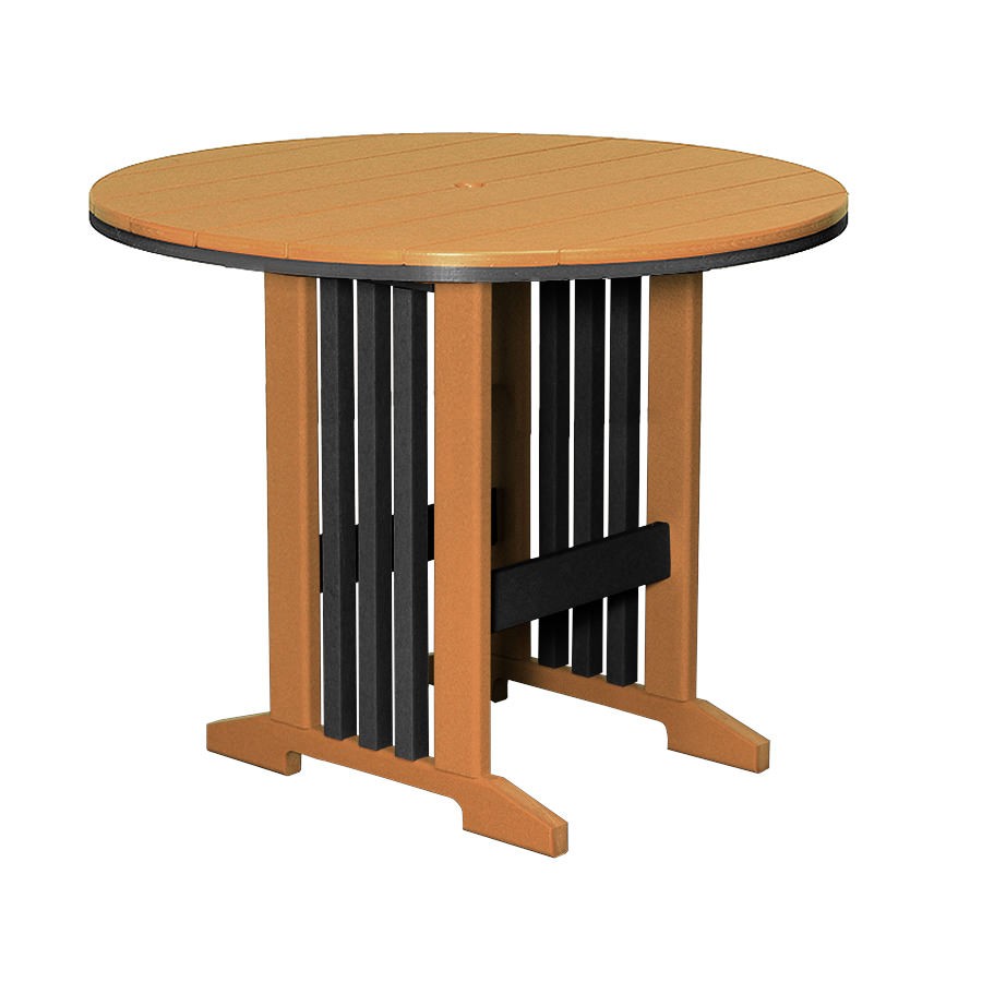 Finch Amish Poly 48 in Keystone Round Bar Table