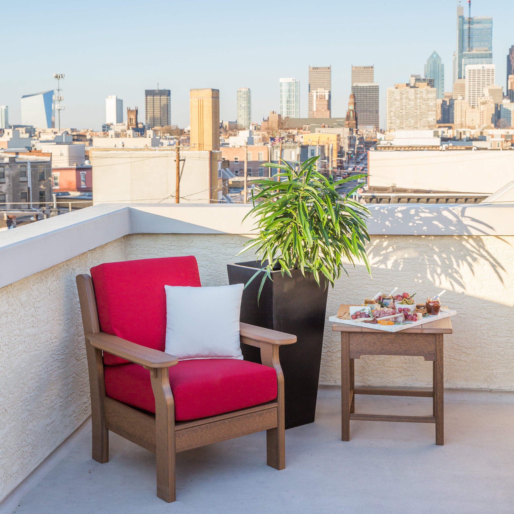 Finch Amish Poly 6 pc Van Buren Fire Pit Set