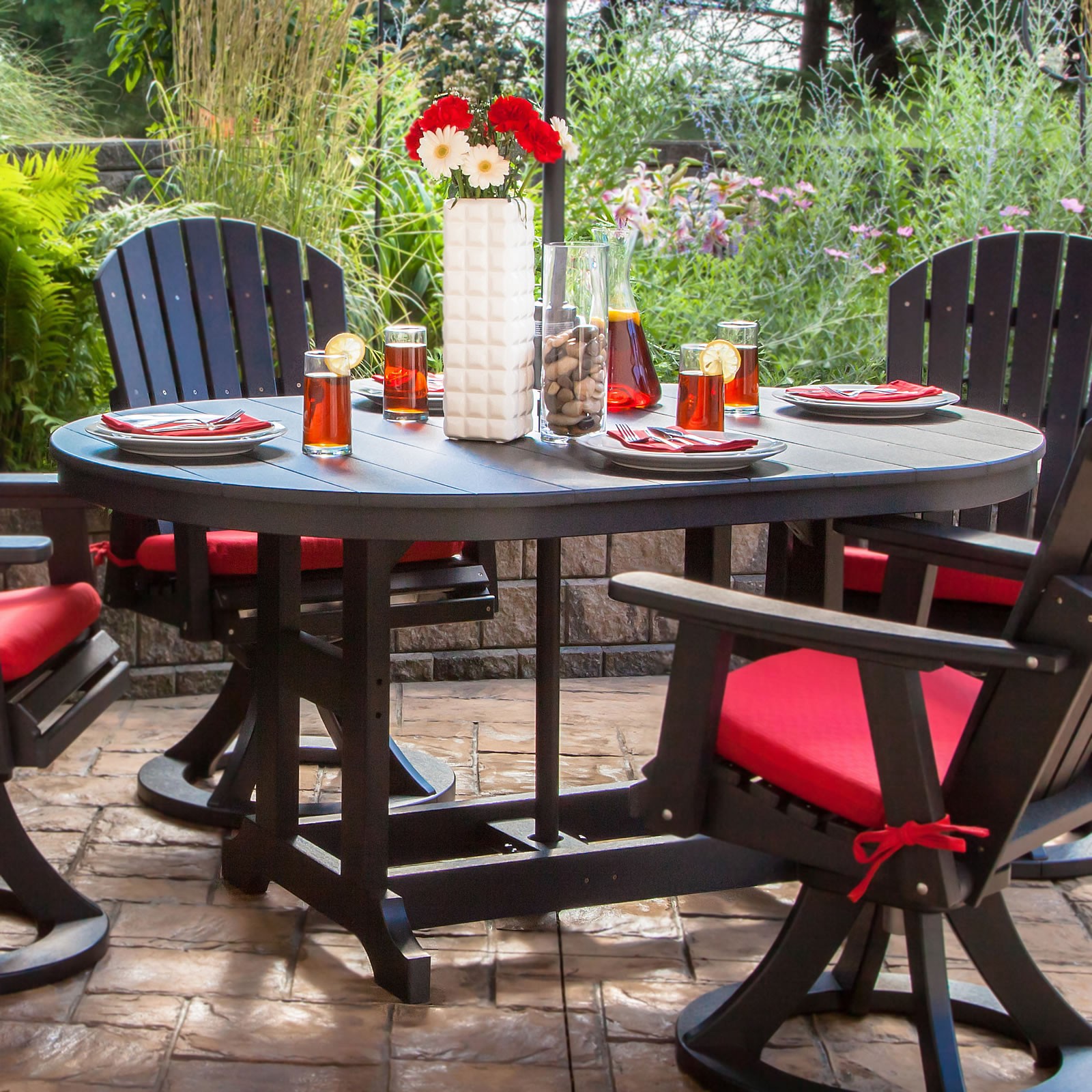 Garden Classic 44 x 64 in Oval Counter Table