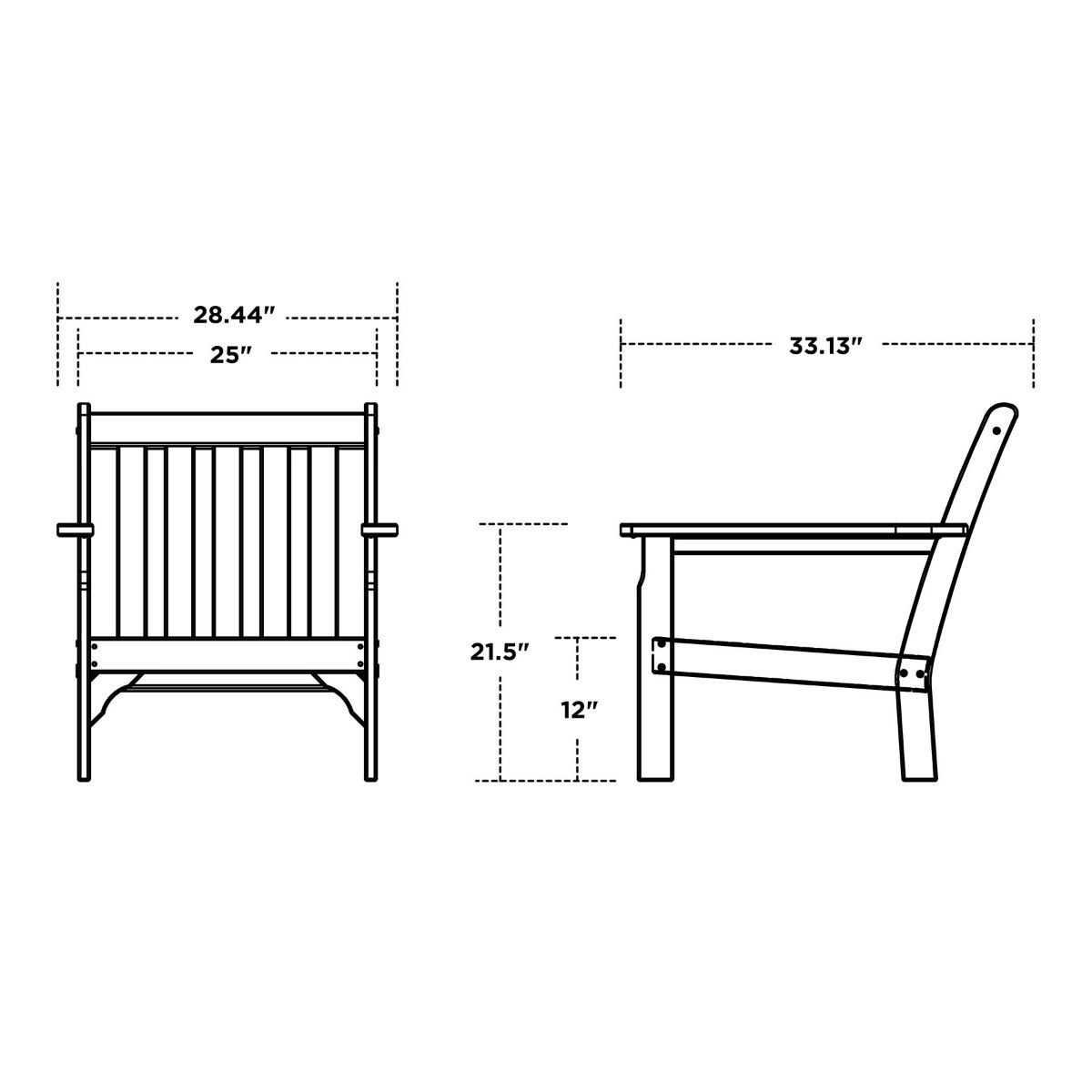 POLYWOOD® Vineyard 5-Piece Deep Seating Set