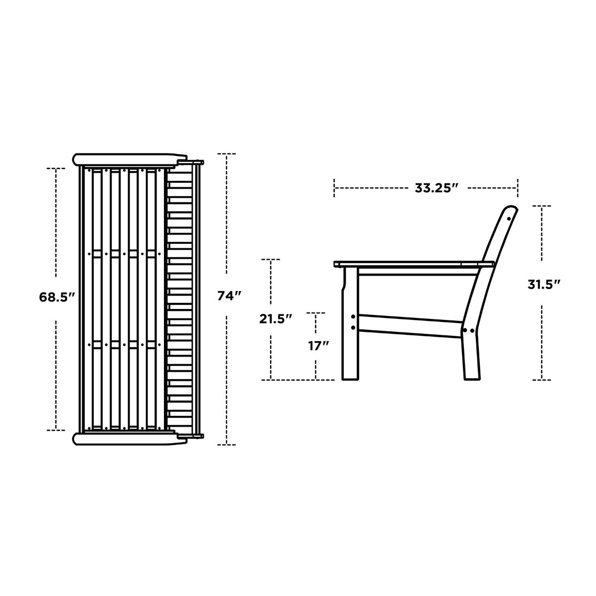 POLYWOOD® Vineyard 6-Piece Deep Seating Set