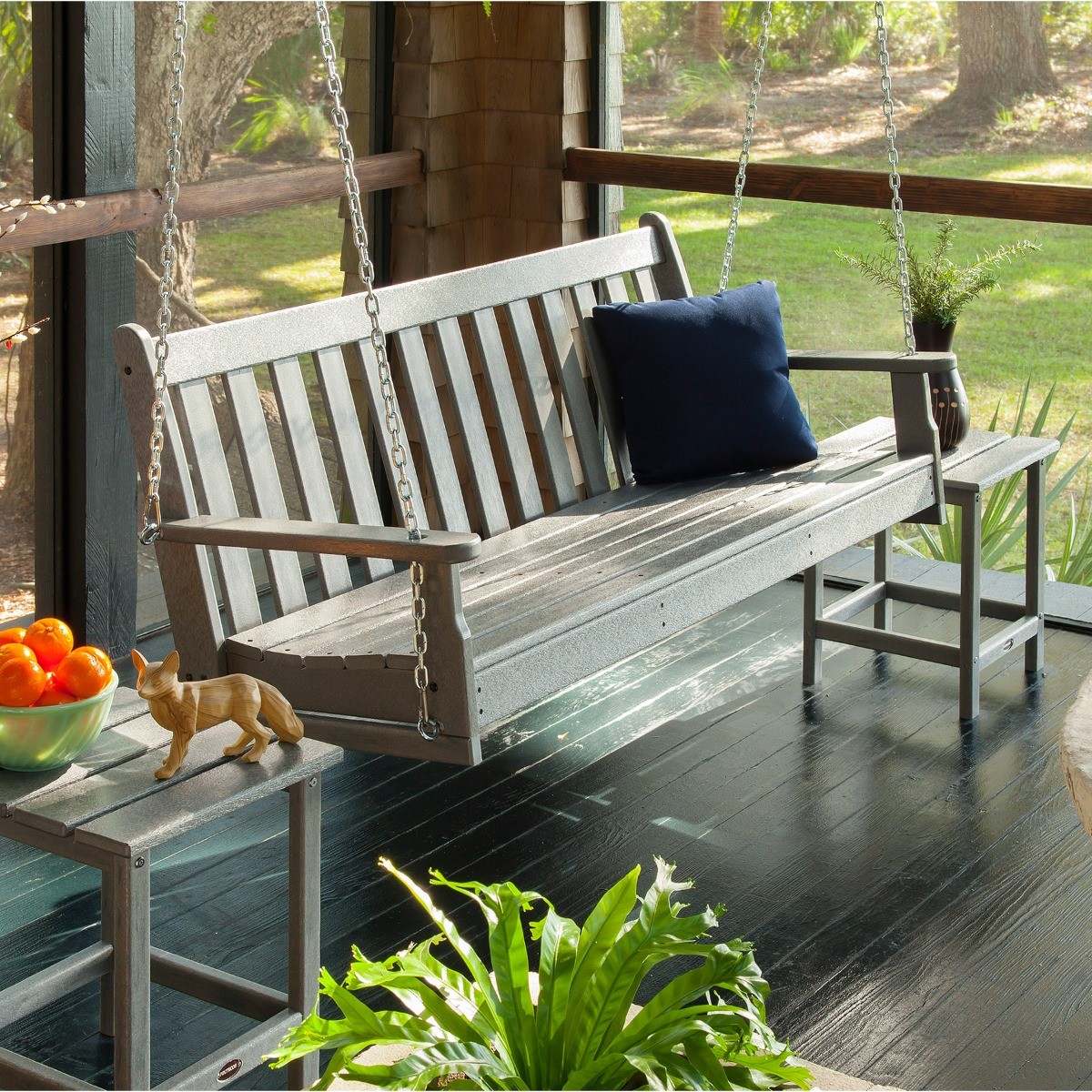 POLYWOOD Vineyard 60 Inch Swing with Chain Kit