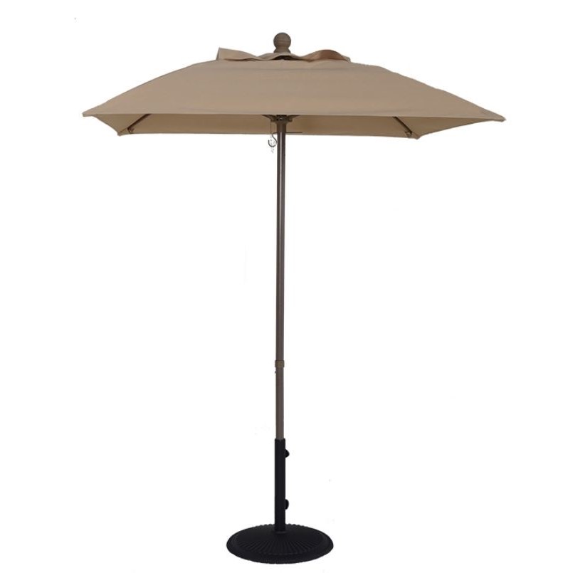5 1/2 Ft Heavy Duty Aluminum Market Square Pop-Up Umbrella