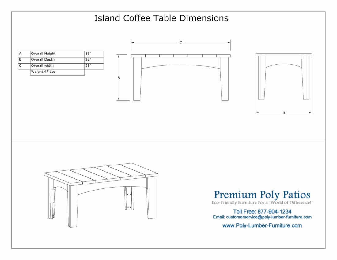 Luxcraft Island Coffee Table