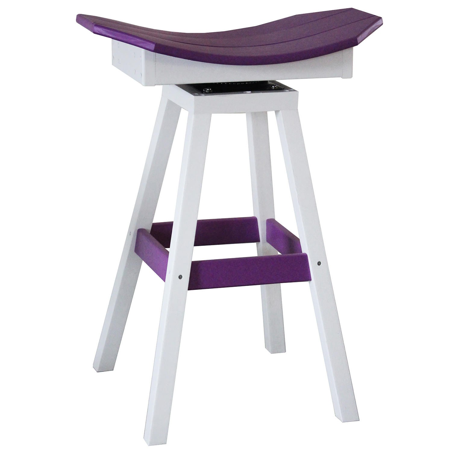 Indiana Amish Poly Saddle Swivel Bar Stool