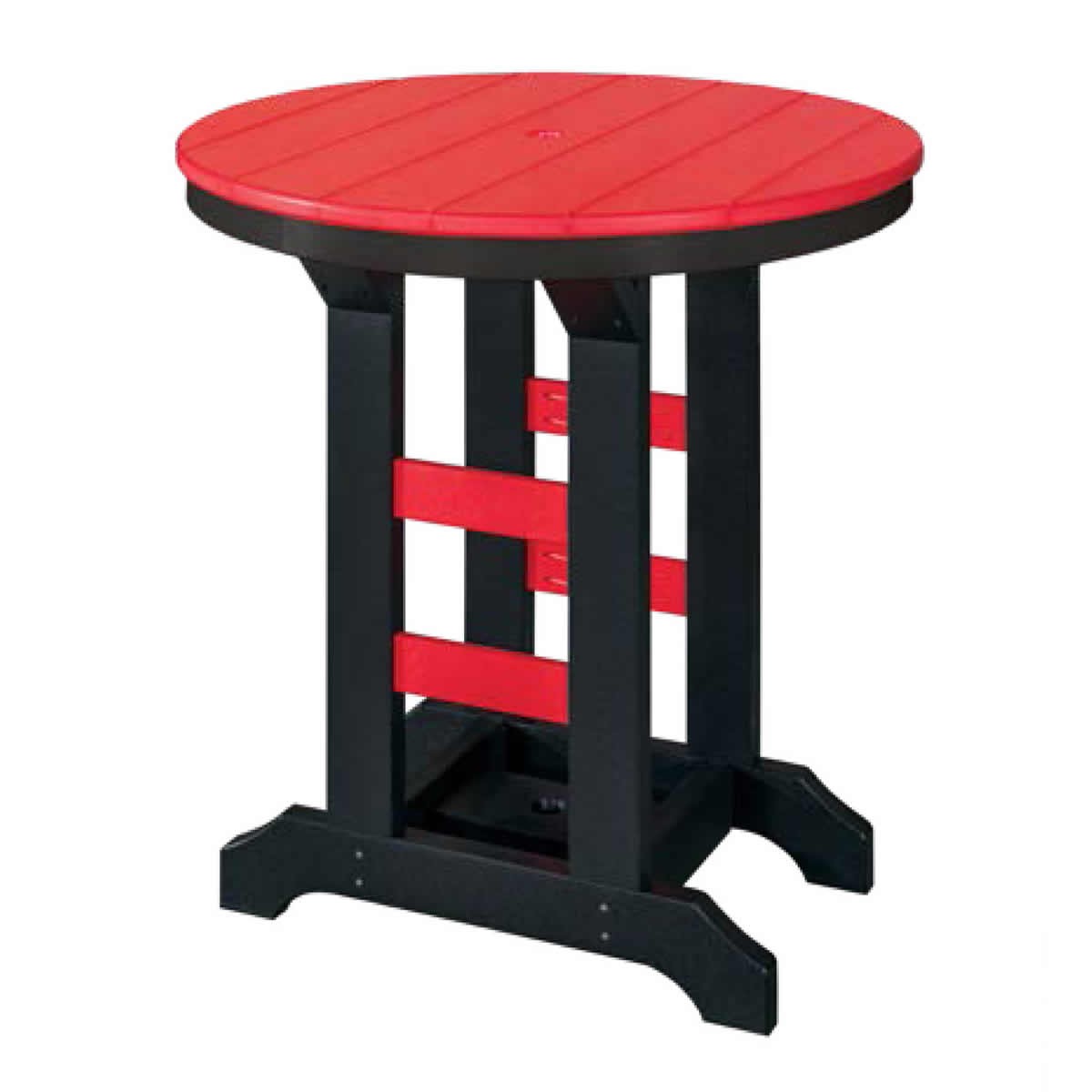 Indiana Amish Poly 36in Round Bar Table