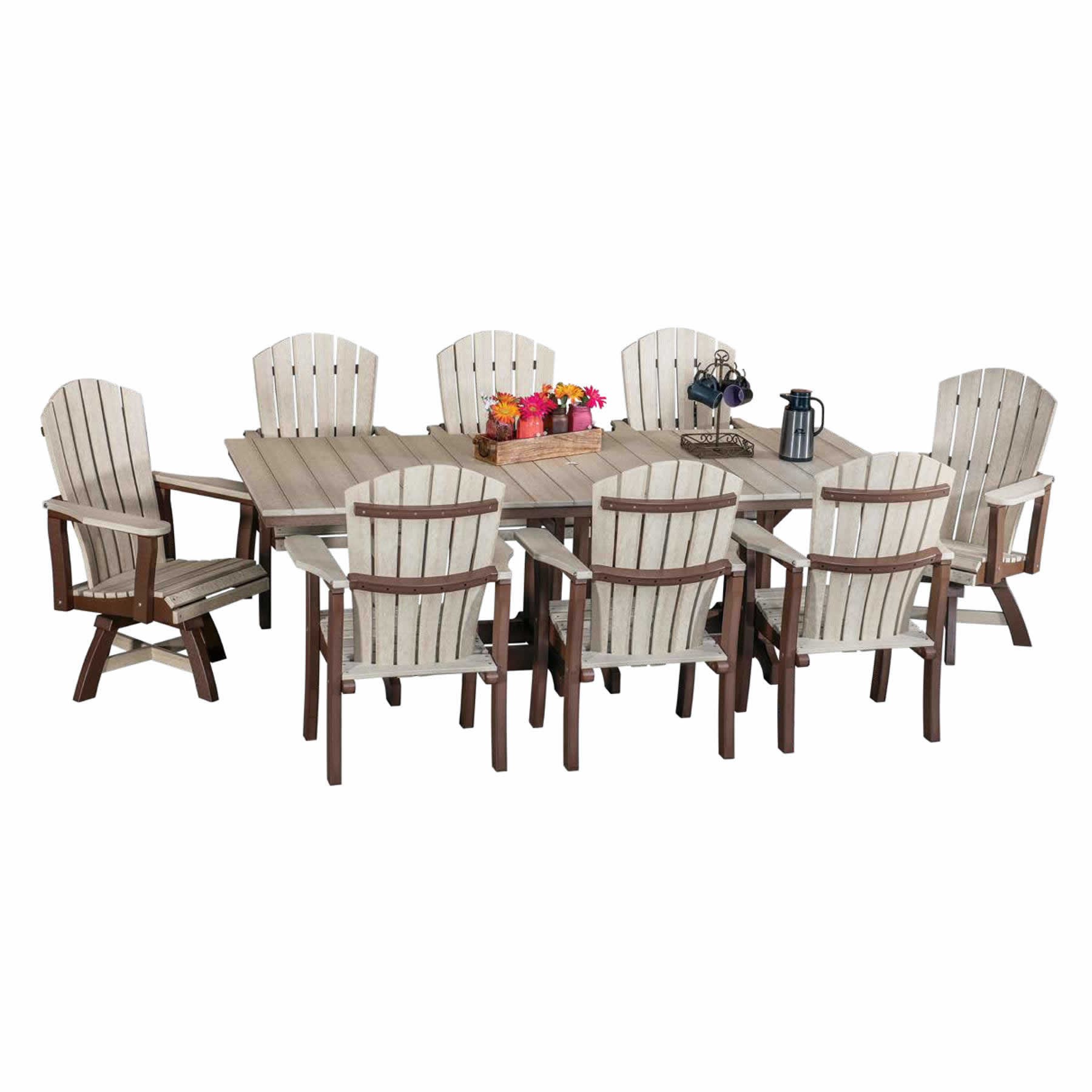 Indiana Amish Poly 9pc Hoosier Dining Set
