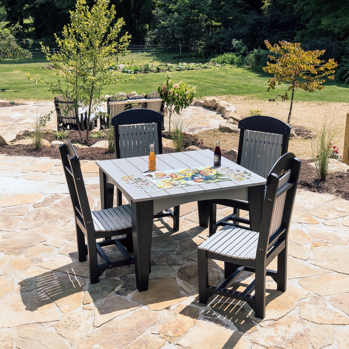 Shown in Dove Gray on Black