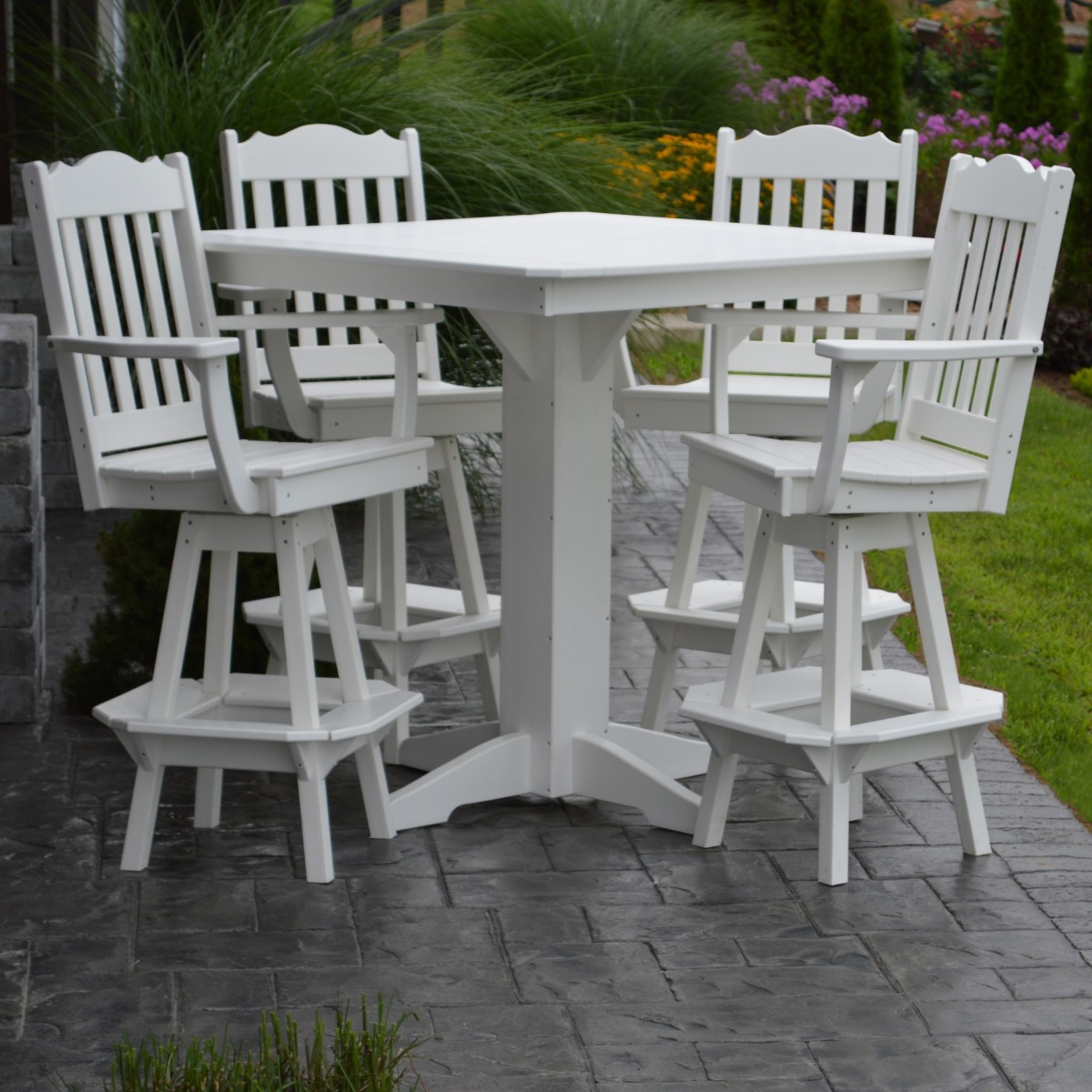 A&L Furniture Royal Swivel Bar Set