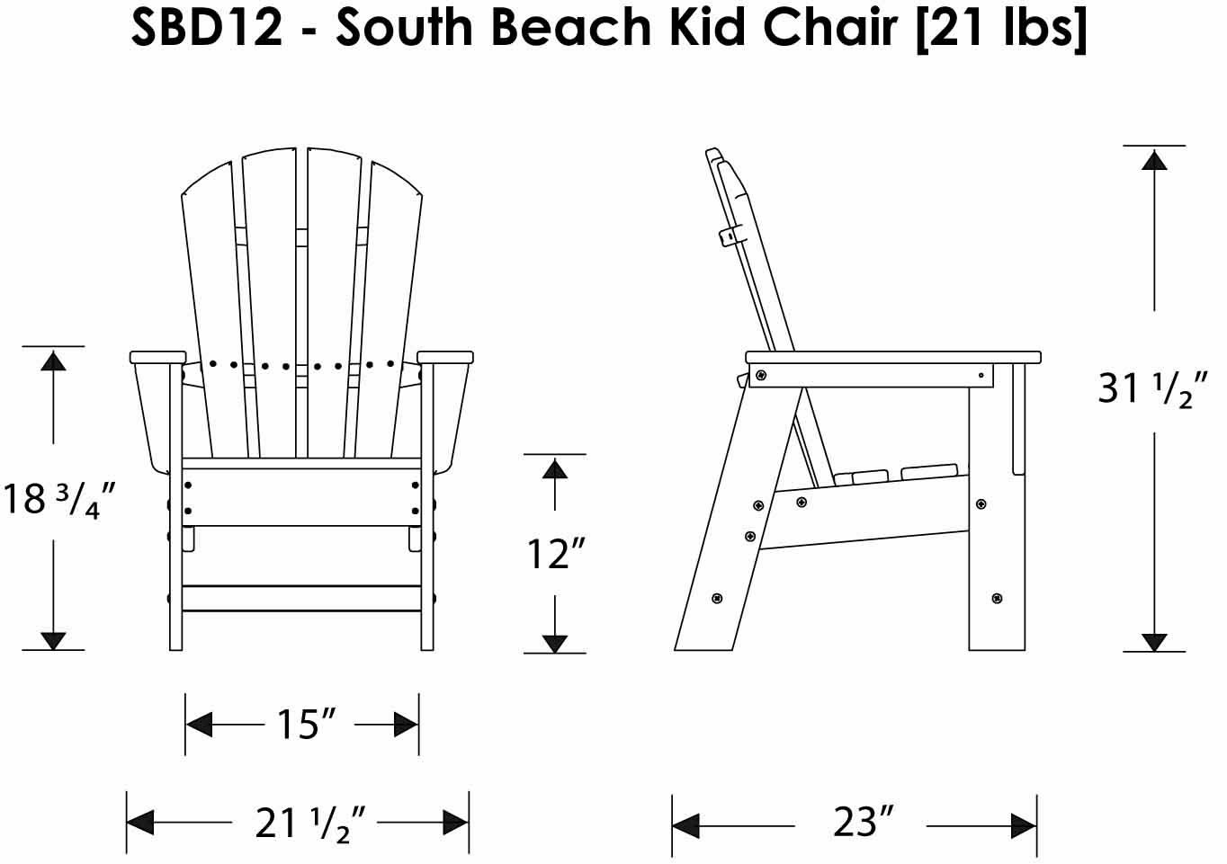 POLYWOOD South Beach Kids Chair