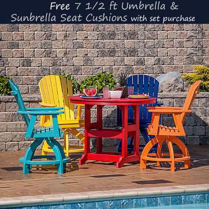 Berlin Gardens Garden Classic 48 In Round Counter Swivel Set