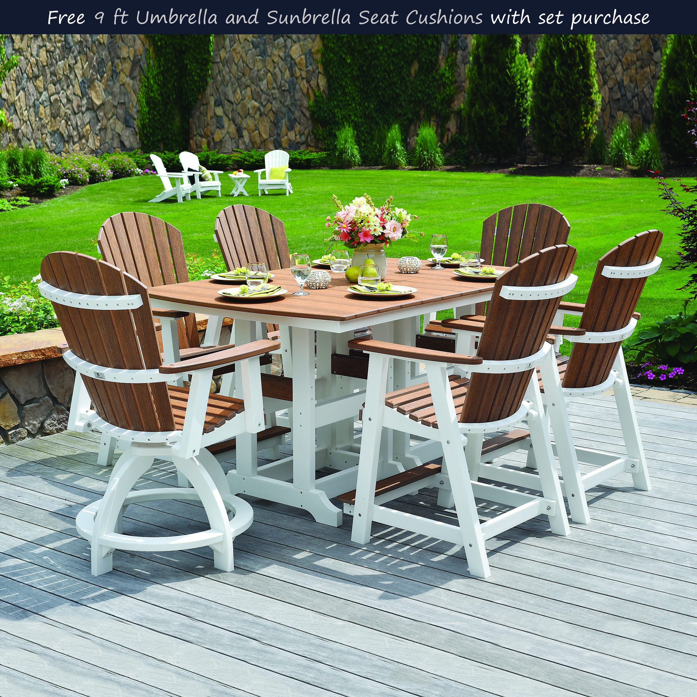 Berlin Gardens Comfo-Back Swivel Counter Set