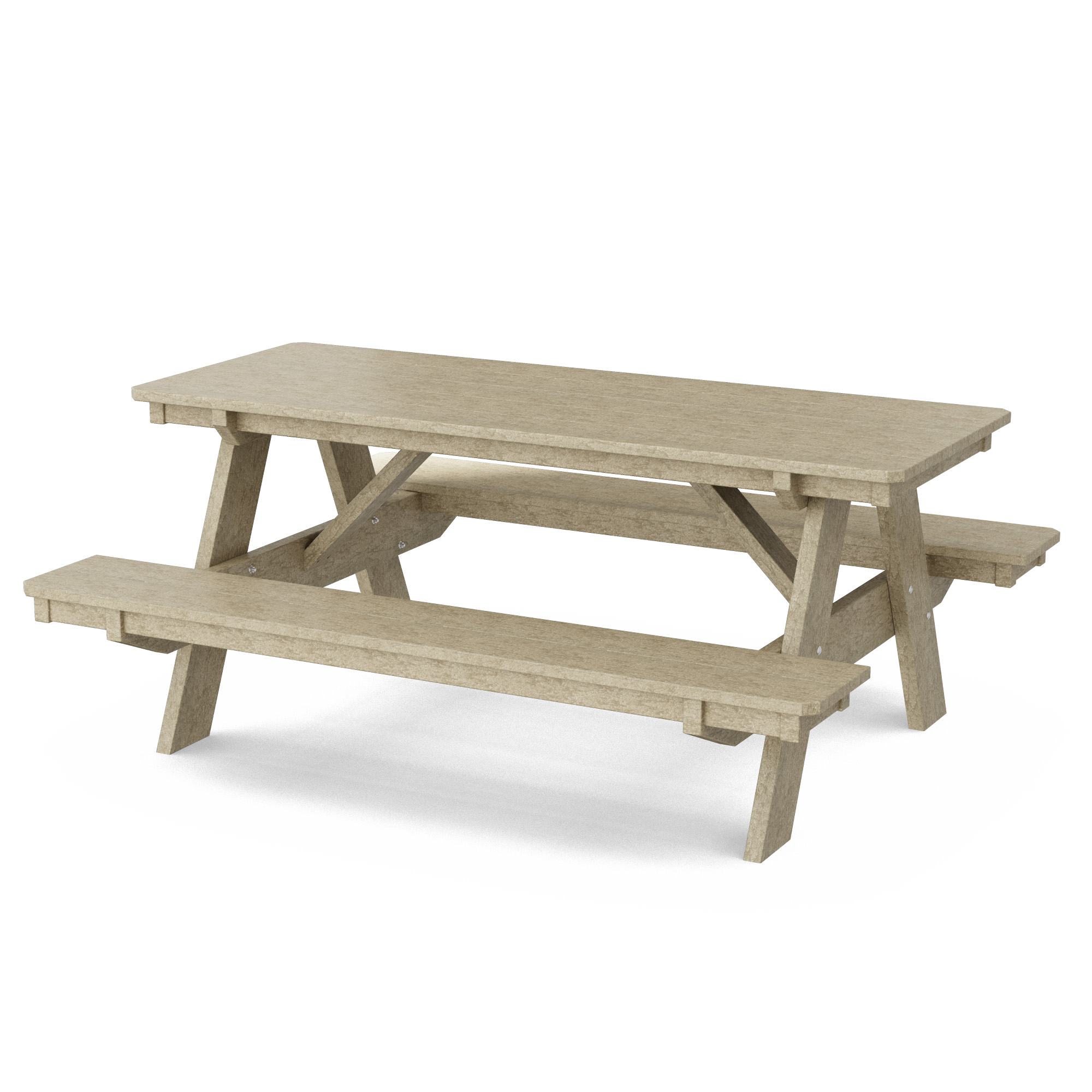 Wildridge Heritage 72in Picnic Table w/ Attached Benches