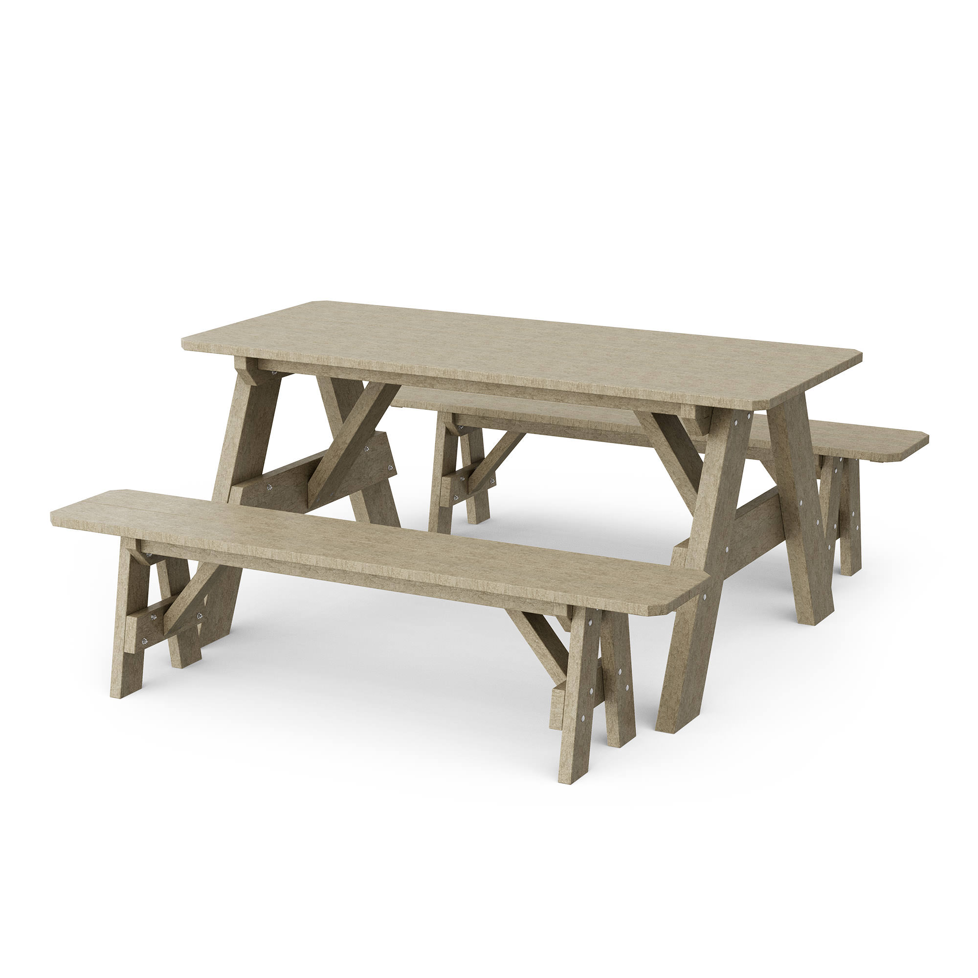 Wildridge Heritage Picnic Table with Unattached Benches