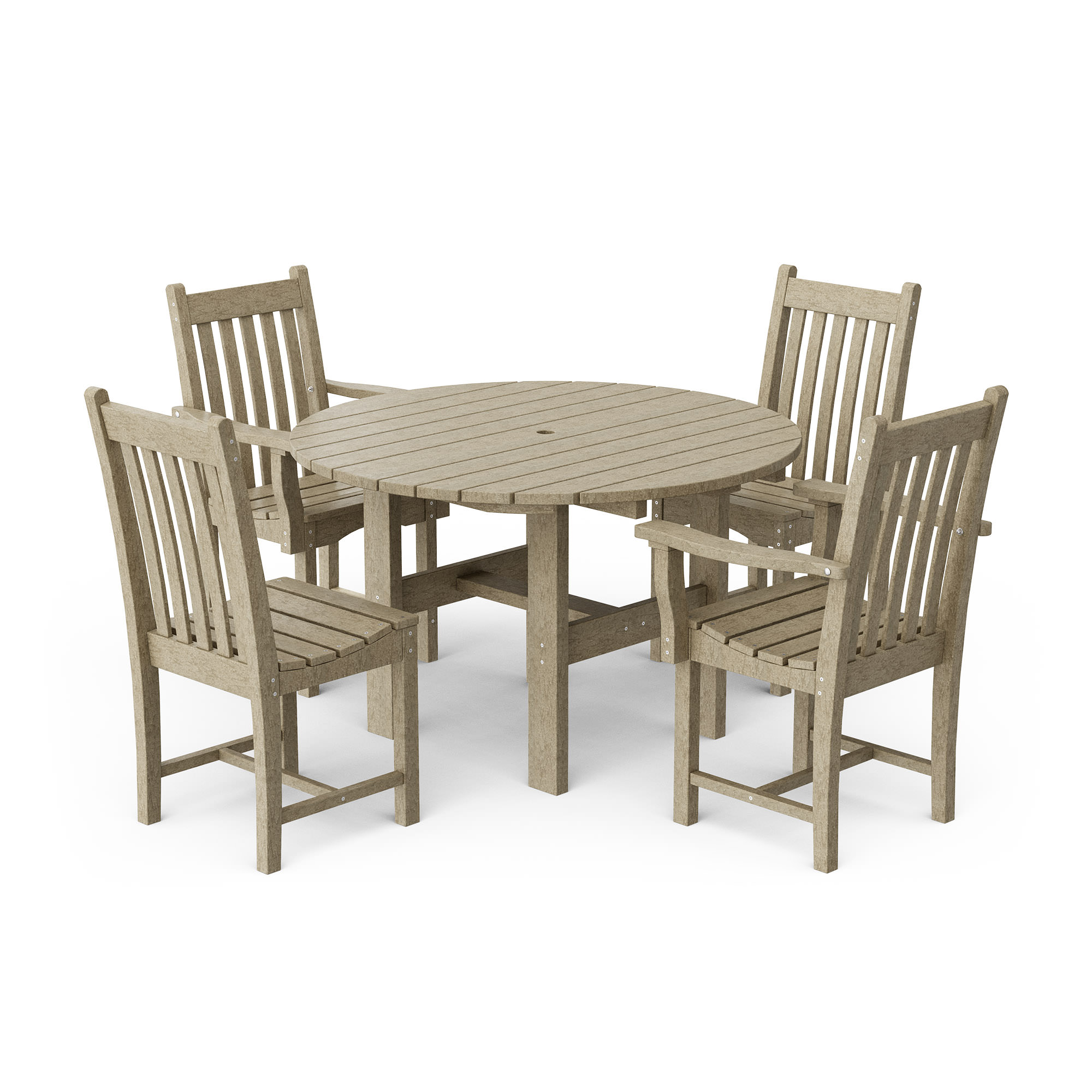 Wildridge Classic 5pc 46in Round Dining Set with Dining Chairs
