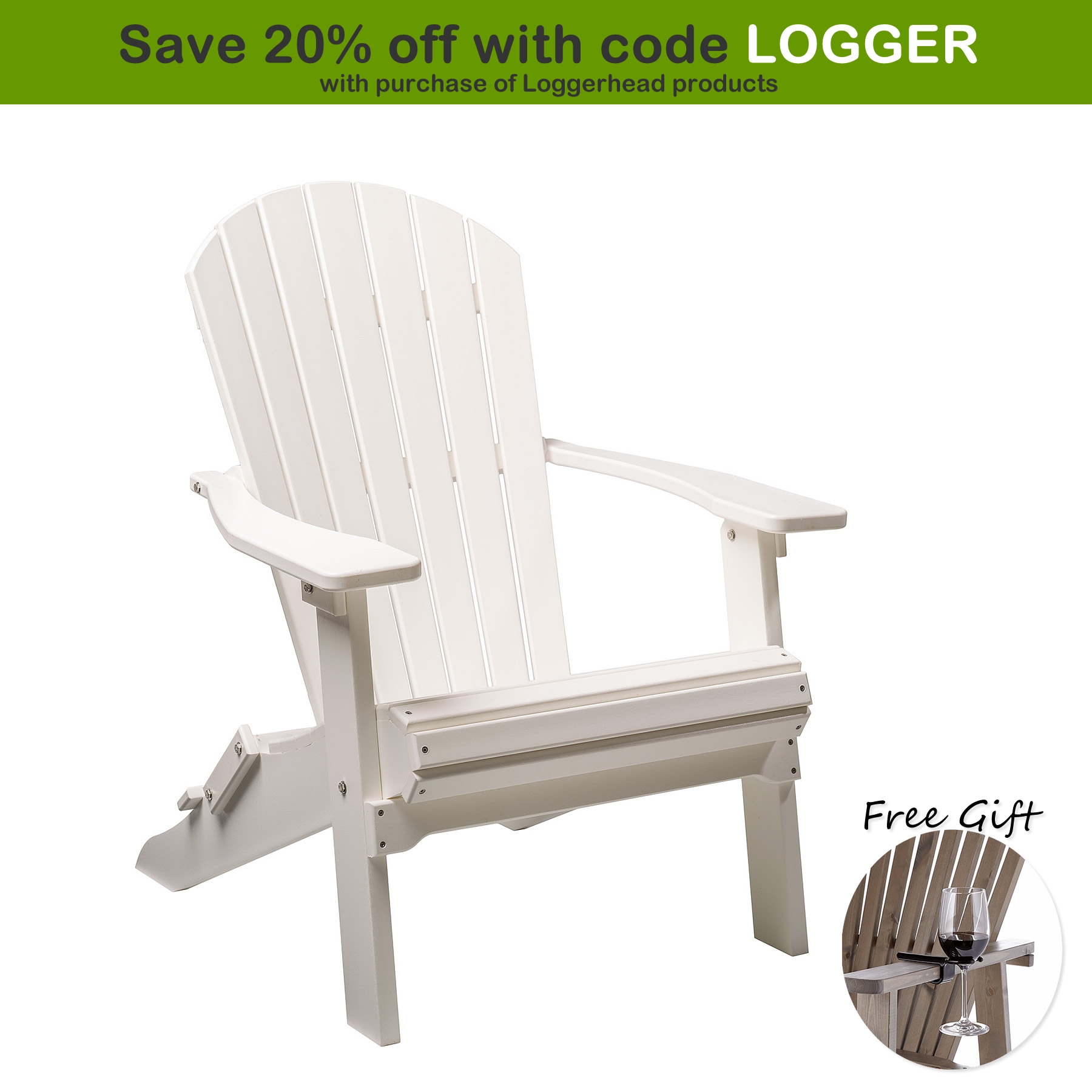 Loggerhead Folding Adirondack Chair