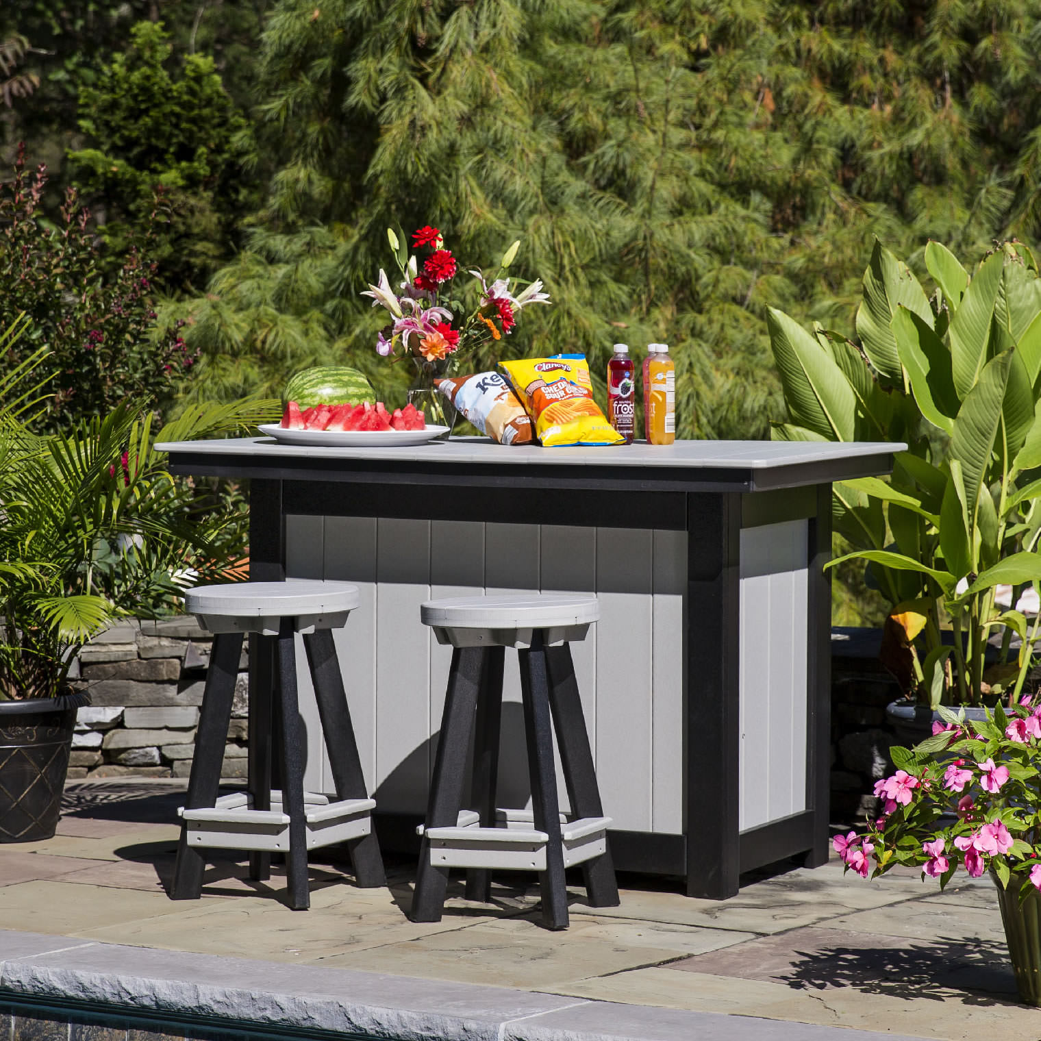 Amish Poly Bar & Stool Set