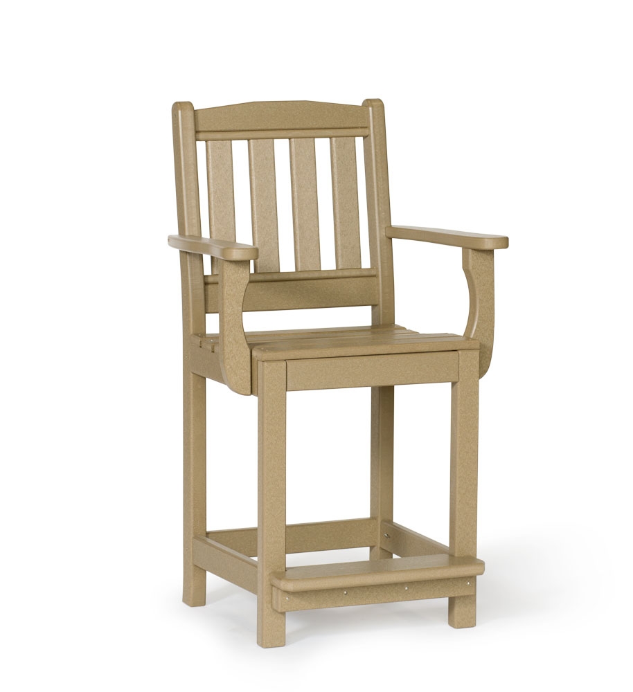 Amish Poly English Garden Counter Height Arm Chair