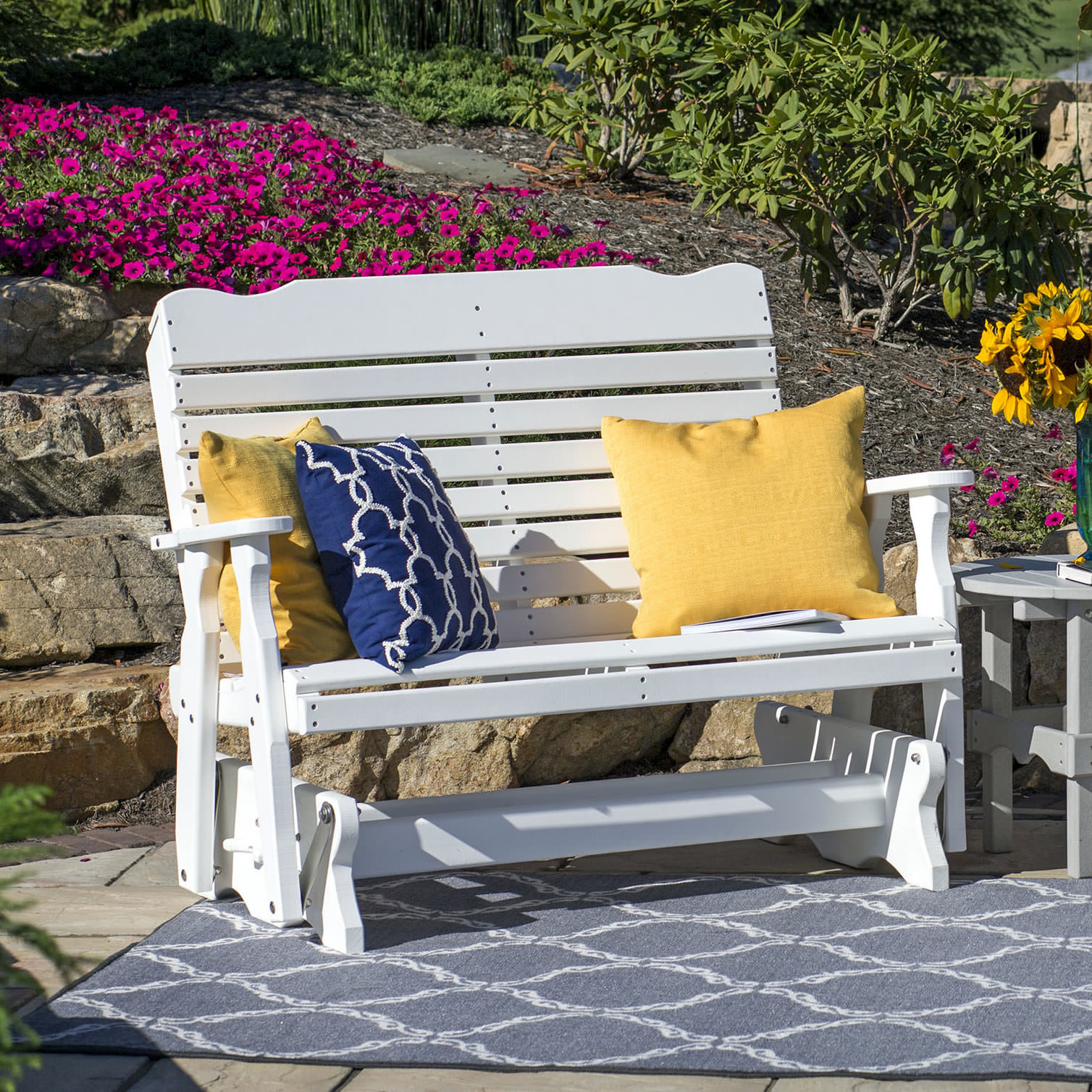 Amish 4 ft Poly Curve-Back Glider