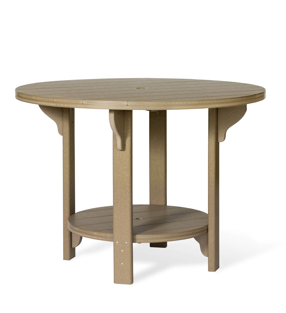 Amish Poly Round 48 Counter Height Table