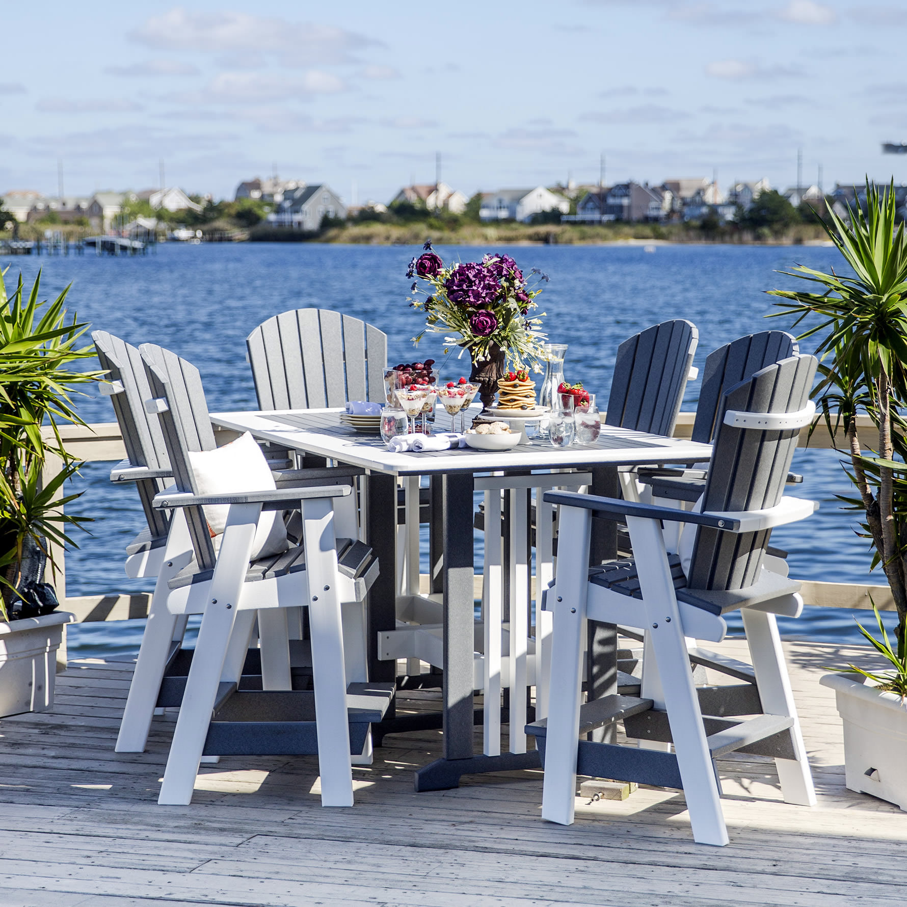 Amish Poly 72in Balcony Bar Set