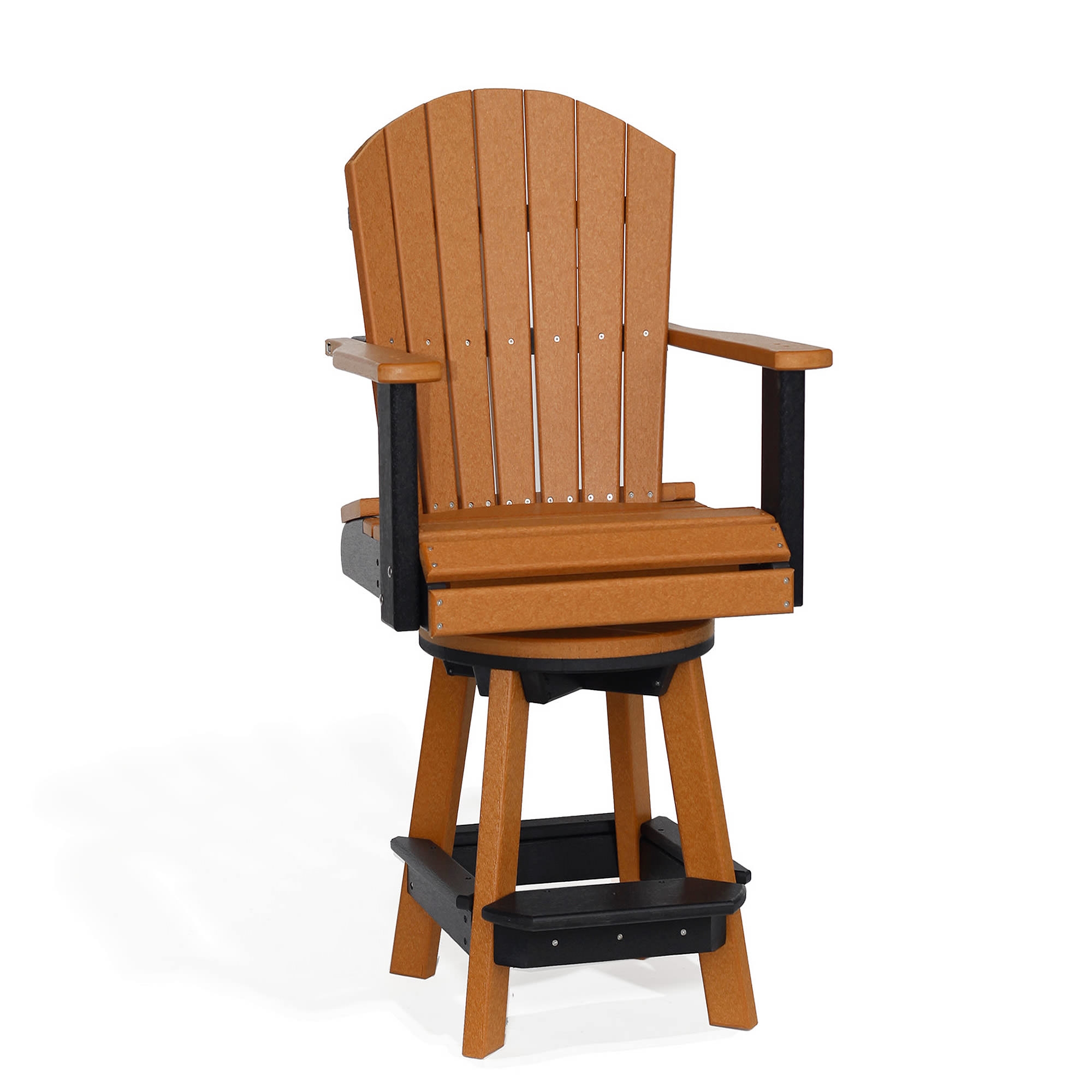 Amish Fan-Back Poly Swivel Bar Chair