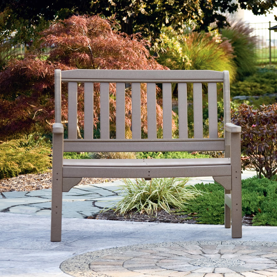 Amish 4 ft Poly English Garden Bench