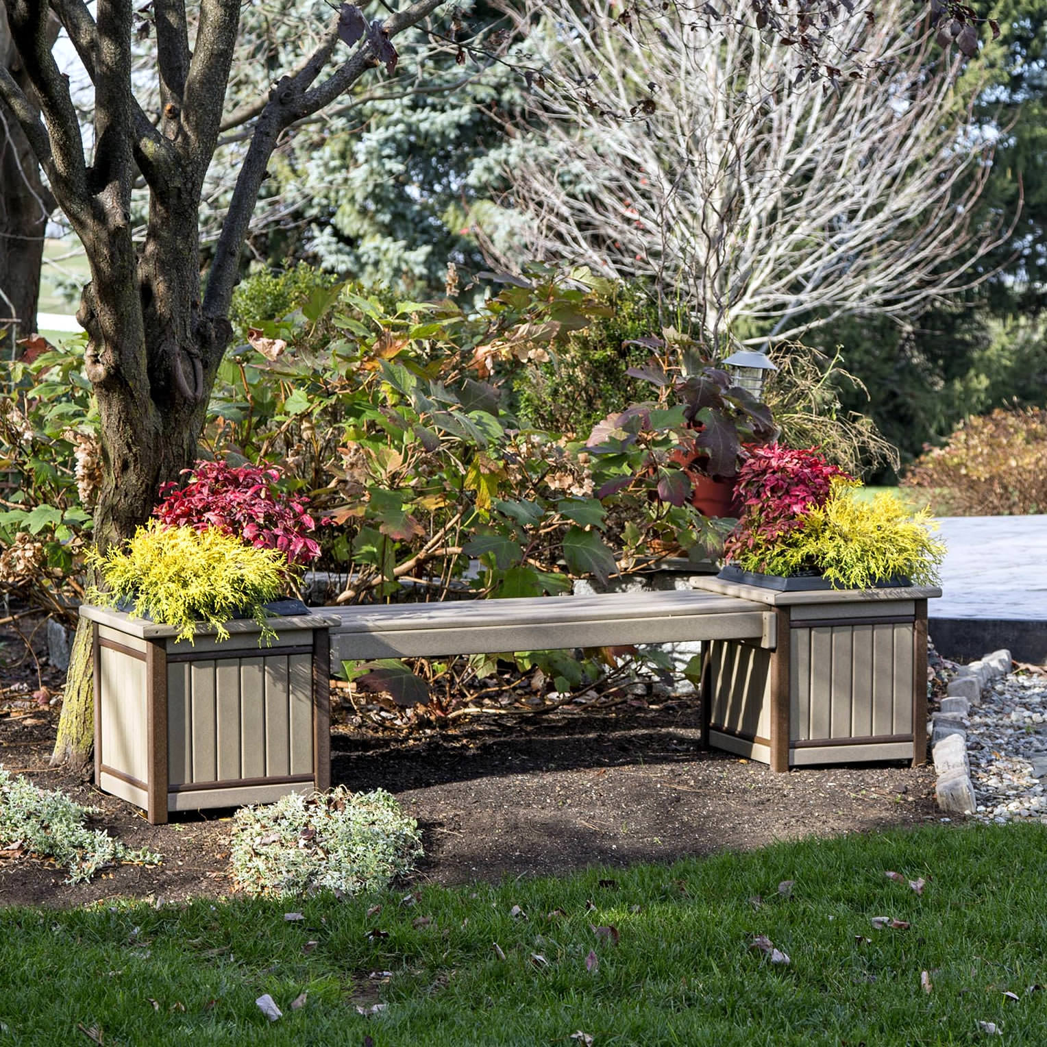Amish Poly Planter Bench