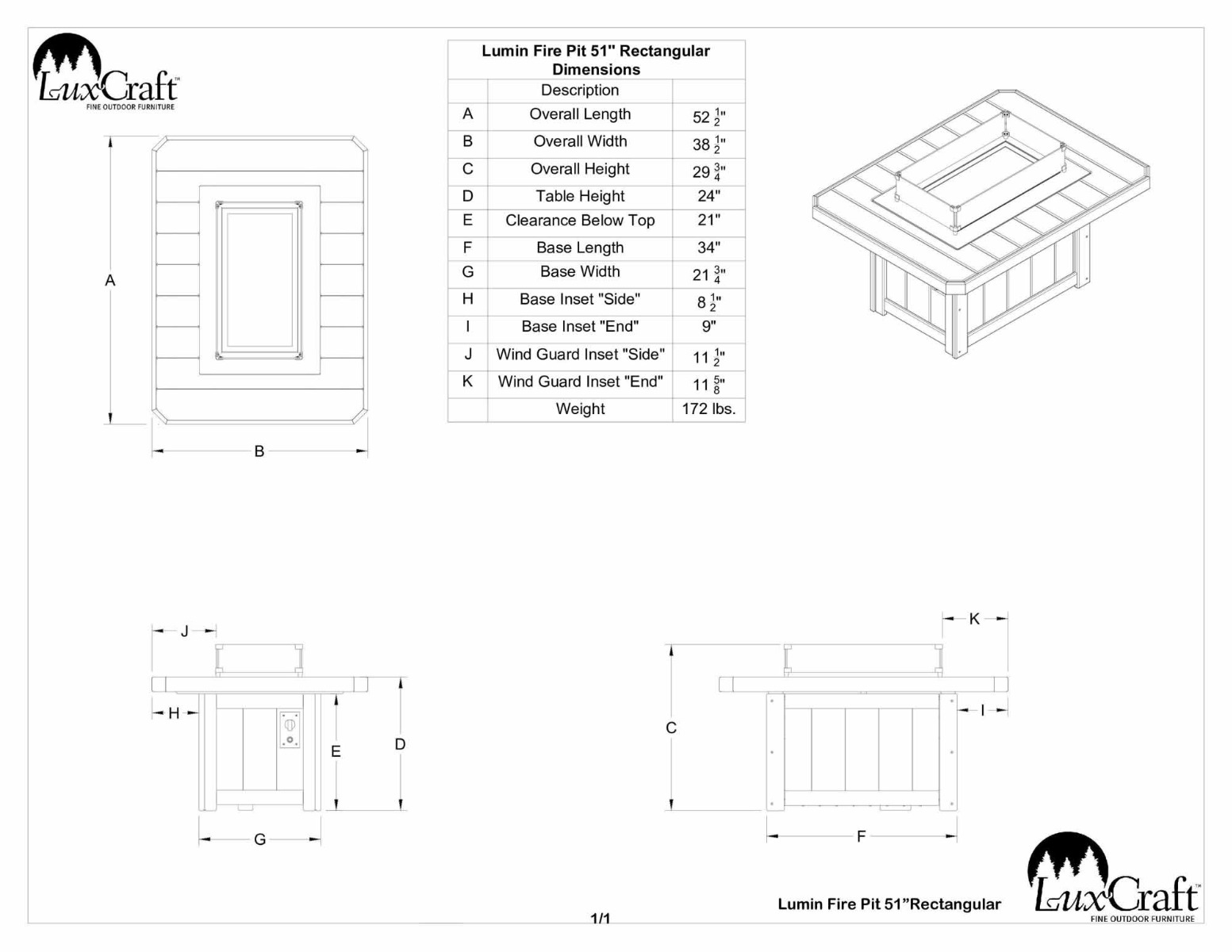 Luxcraft Lumin Fire Pit