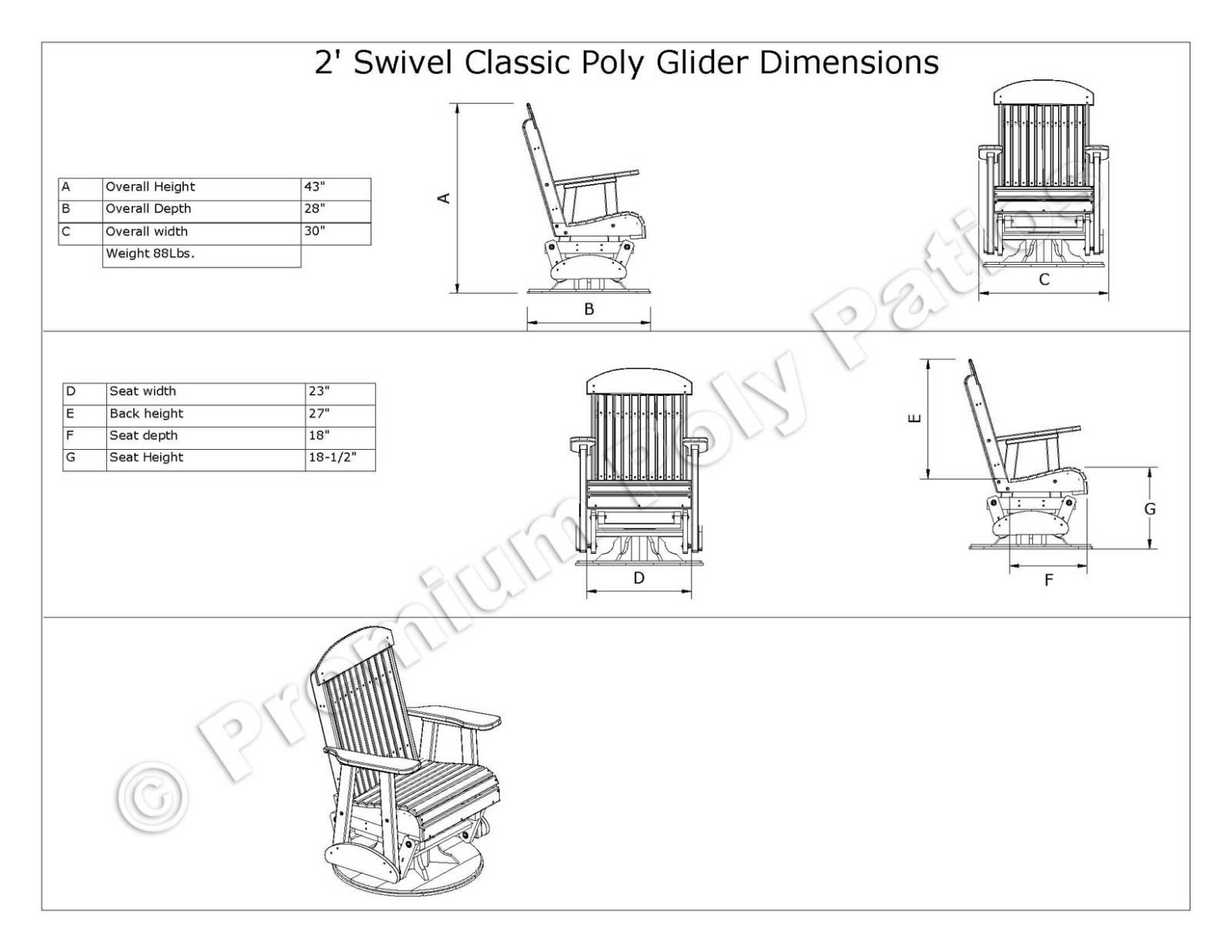 Luxcraft Classic 6 pc Conversation Set