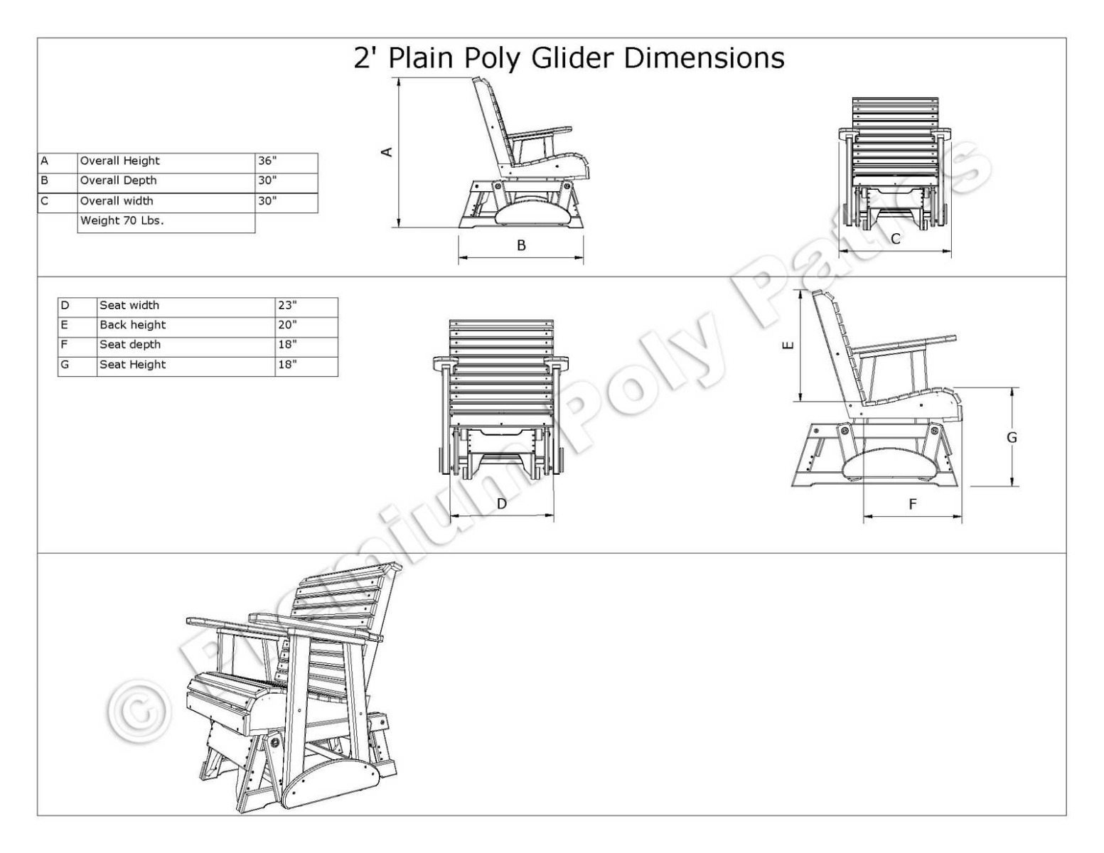Luxcraft Rollback Vineyard 4 pc Seating Set