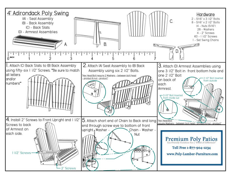 Luxcraft Adirondack 4 ft Swing