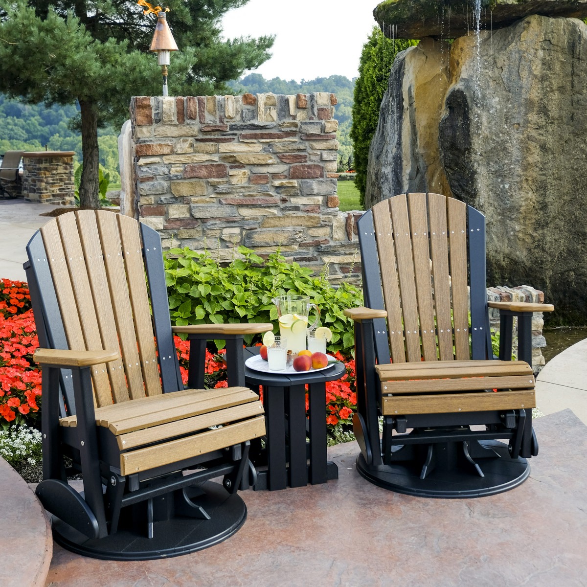 Shown in Antique Mahogany on Black