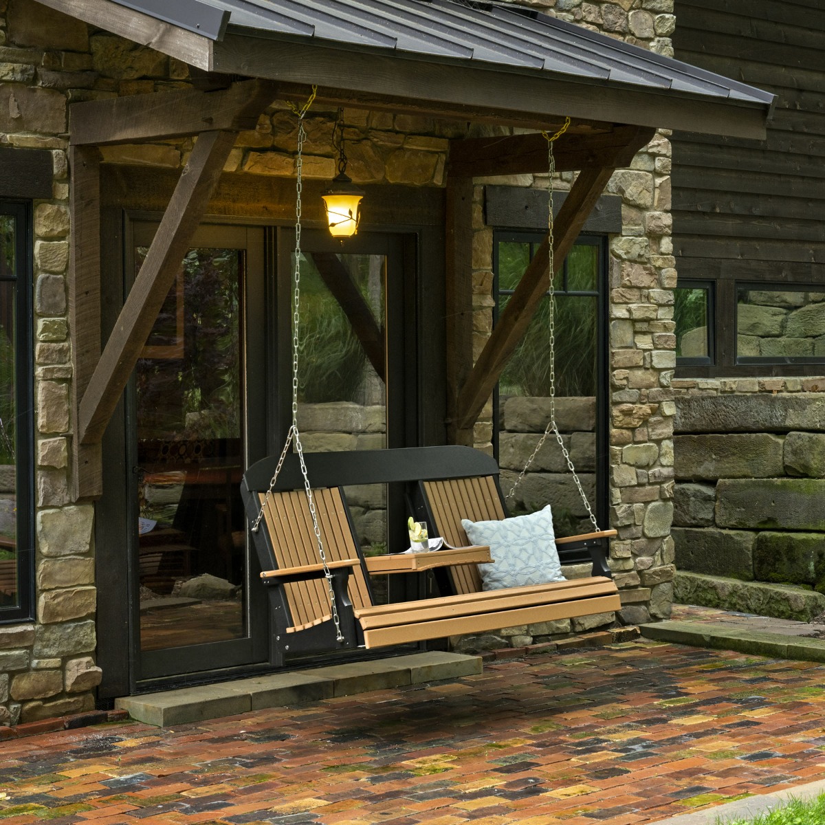 Shown in cedar on black