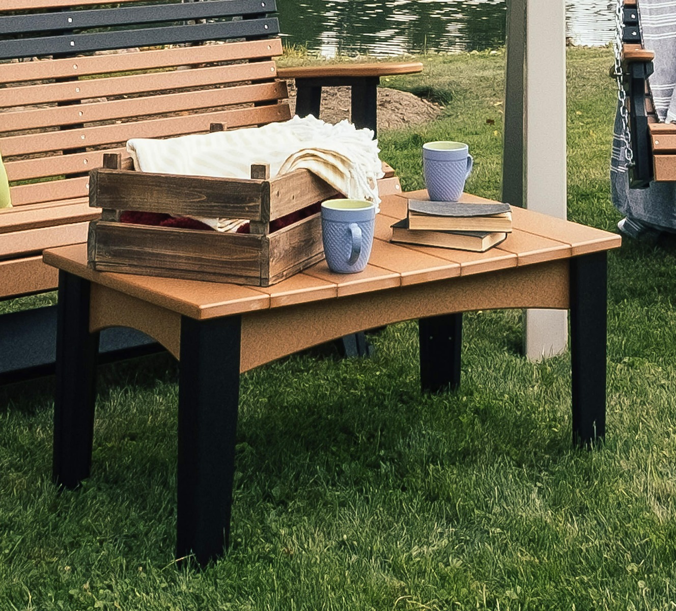 Shown in cedar on black