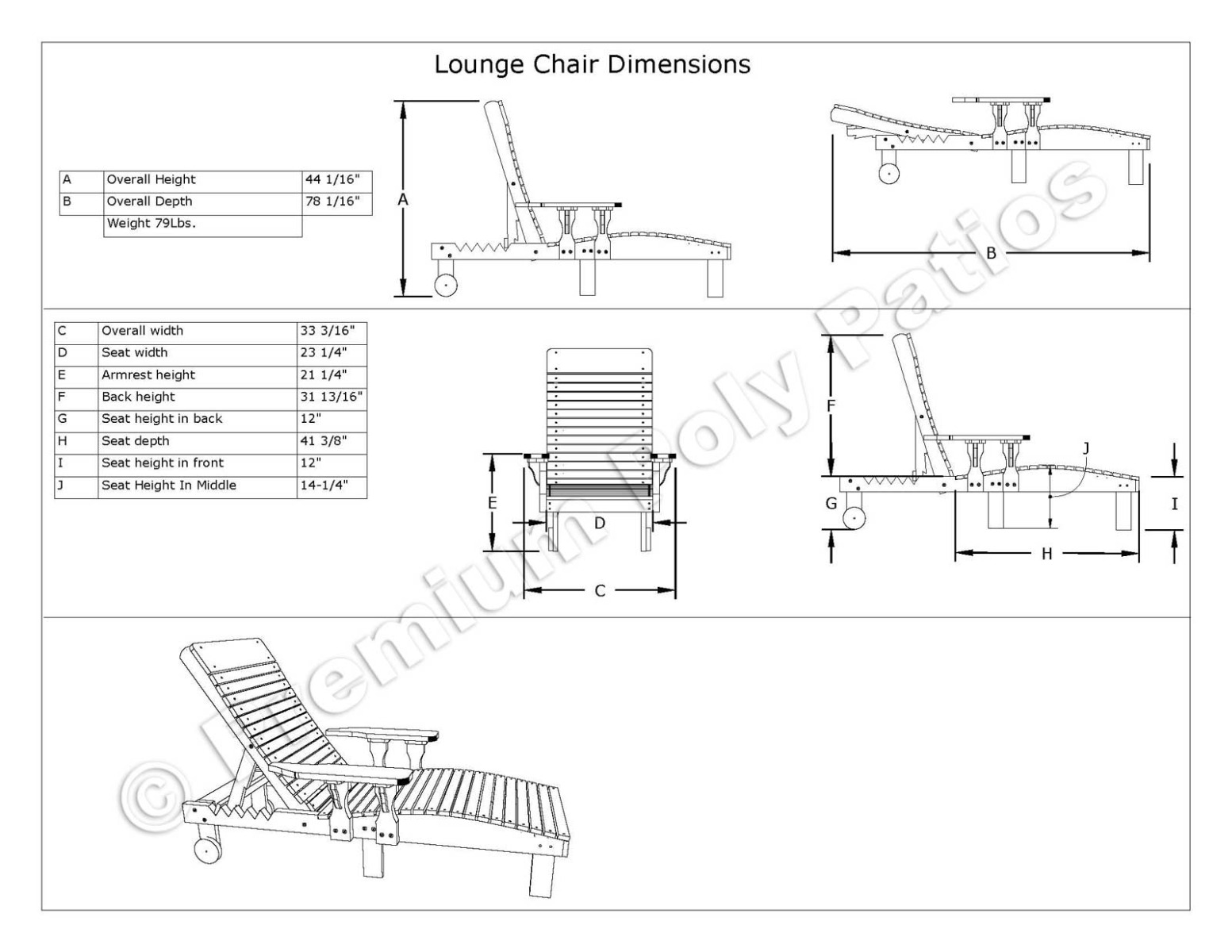 Luxcraft Lounge 3 pc Pool Set