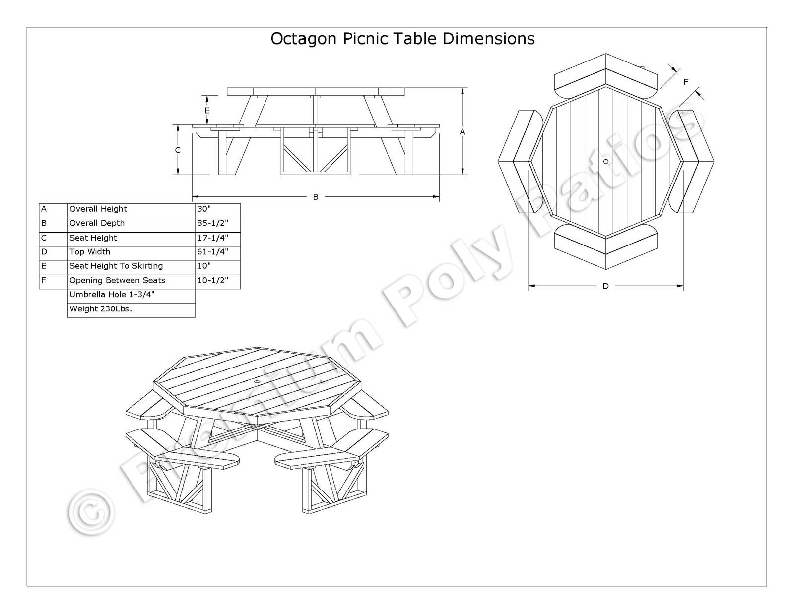 Shown in Cedar on Black
Umbrella sold separately