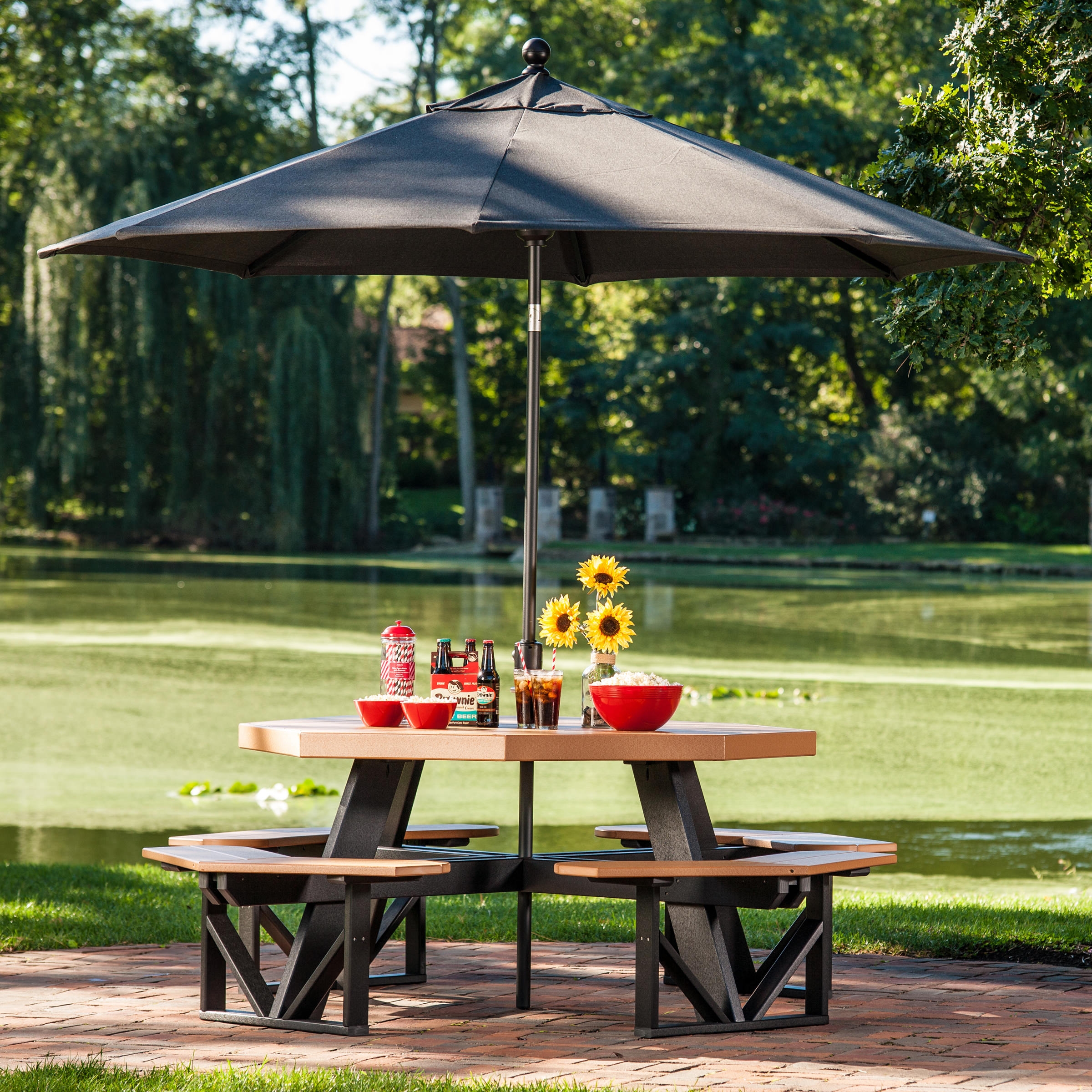 Shown in Cedar on BlackUmbrella sold separately