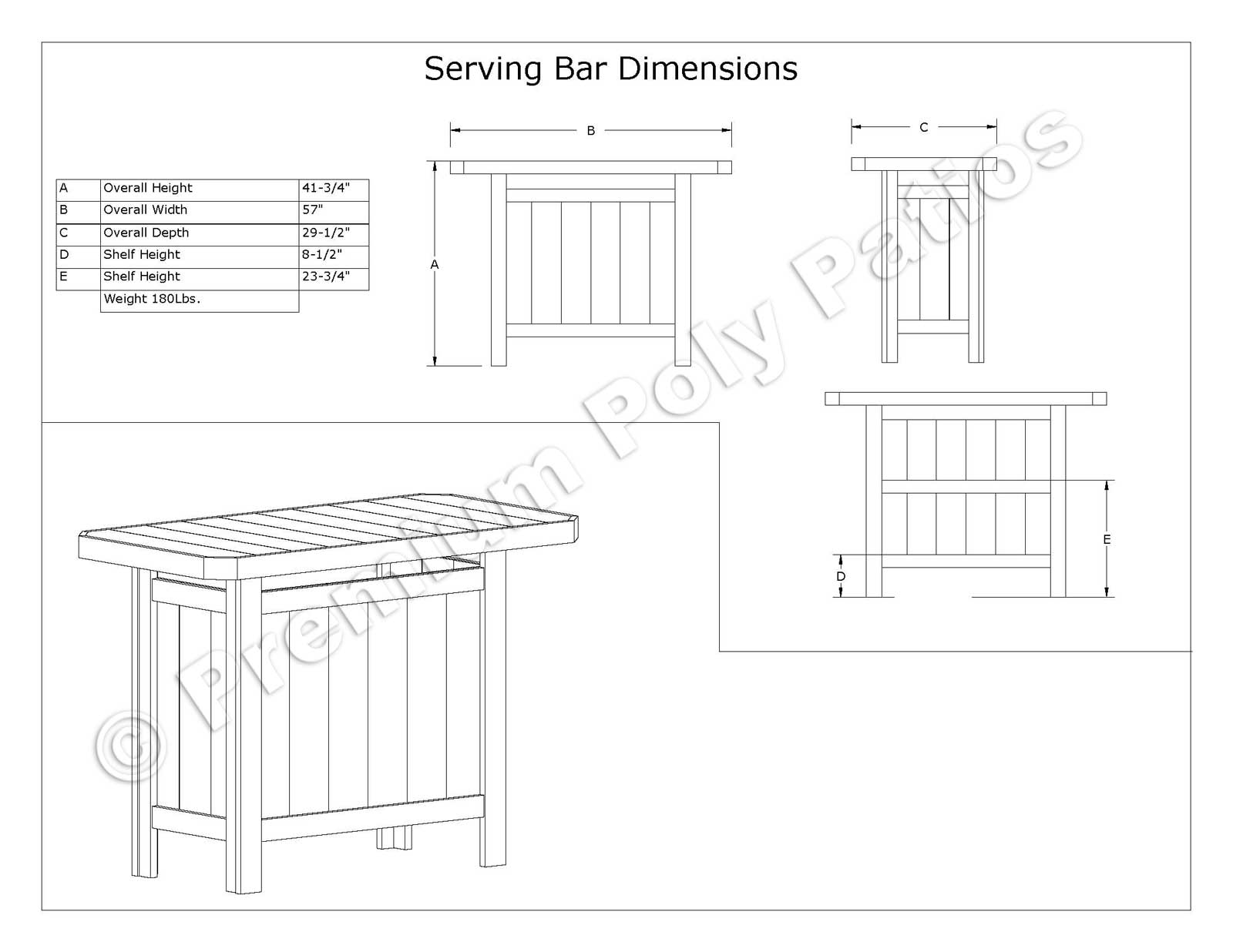 Luxcraft Serving Bar