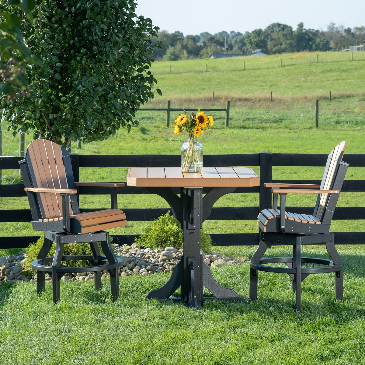 Luxcraft Swivel Adirondack 3 pc Bar Set