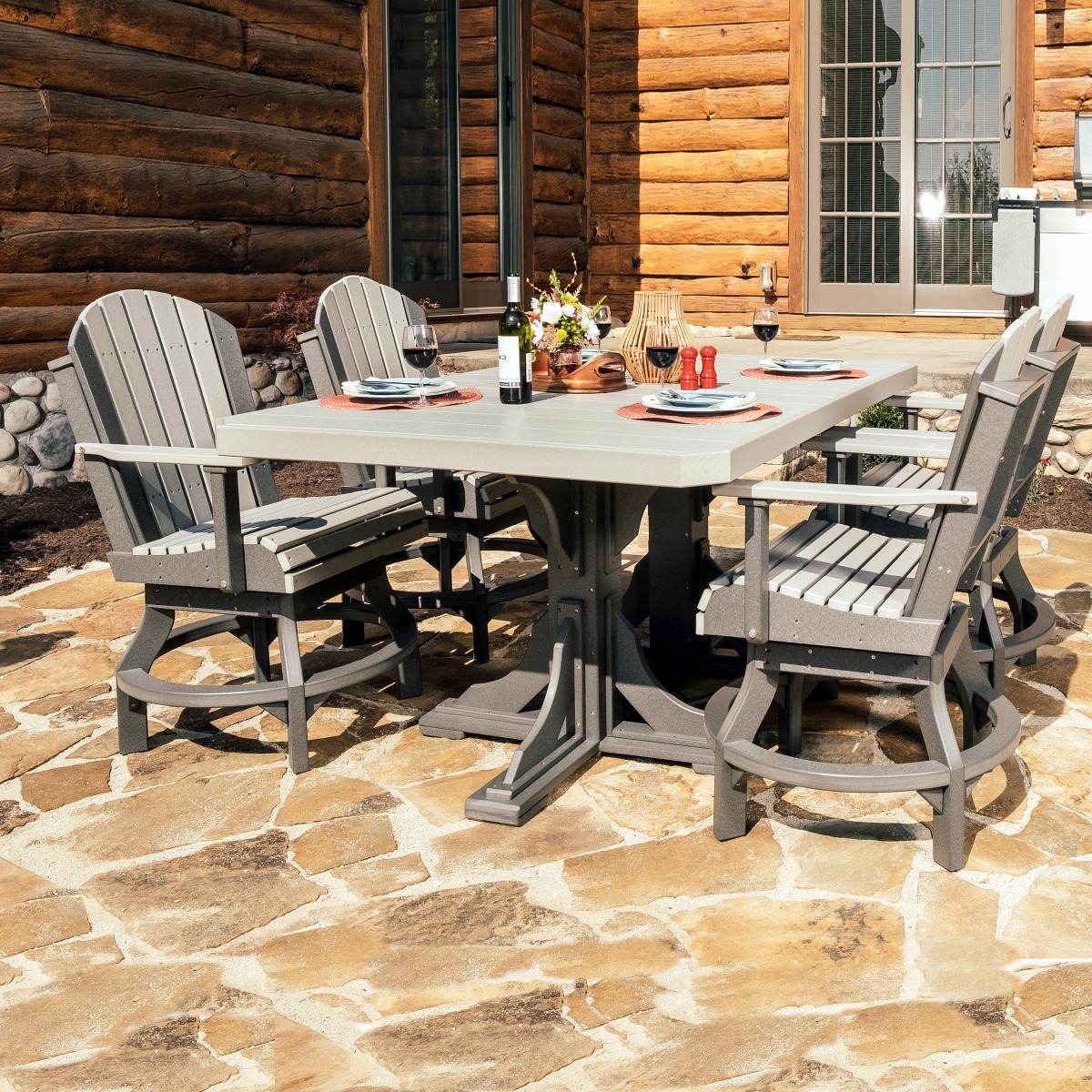 Luxcraft Swivel 5 Pc Dining Set