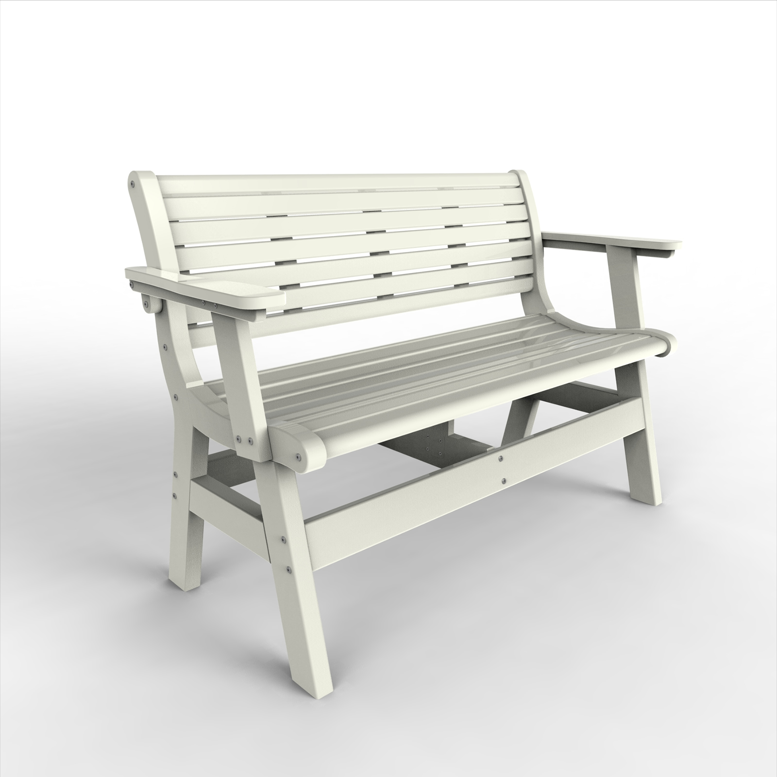 Malibu Outdoor Newport 48 in Bench with Back and Arms