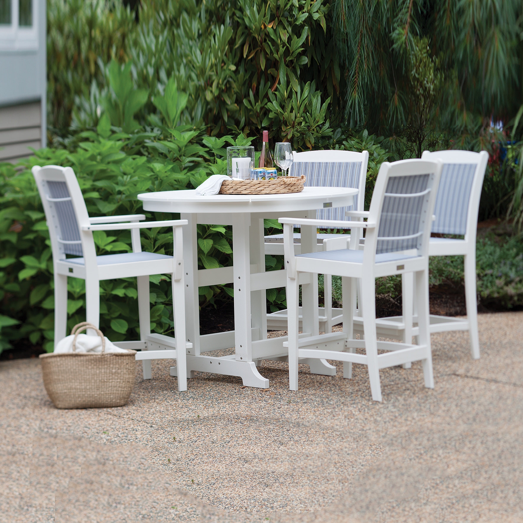 Malibu Outdoor Maywood Sling Bar Arm Chair (Sold in pairs)