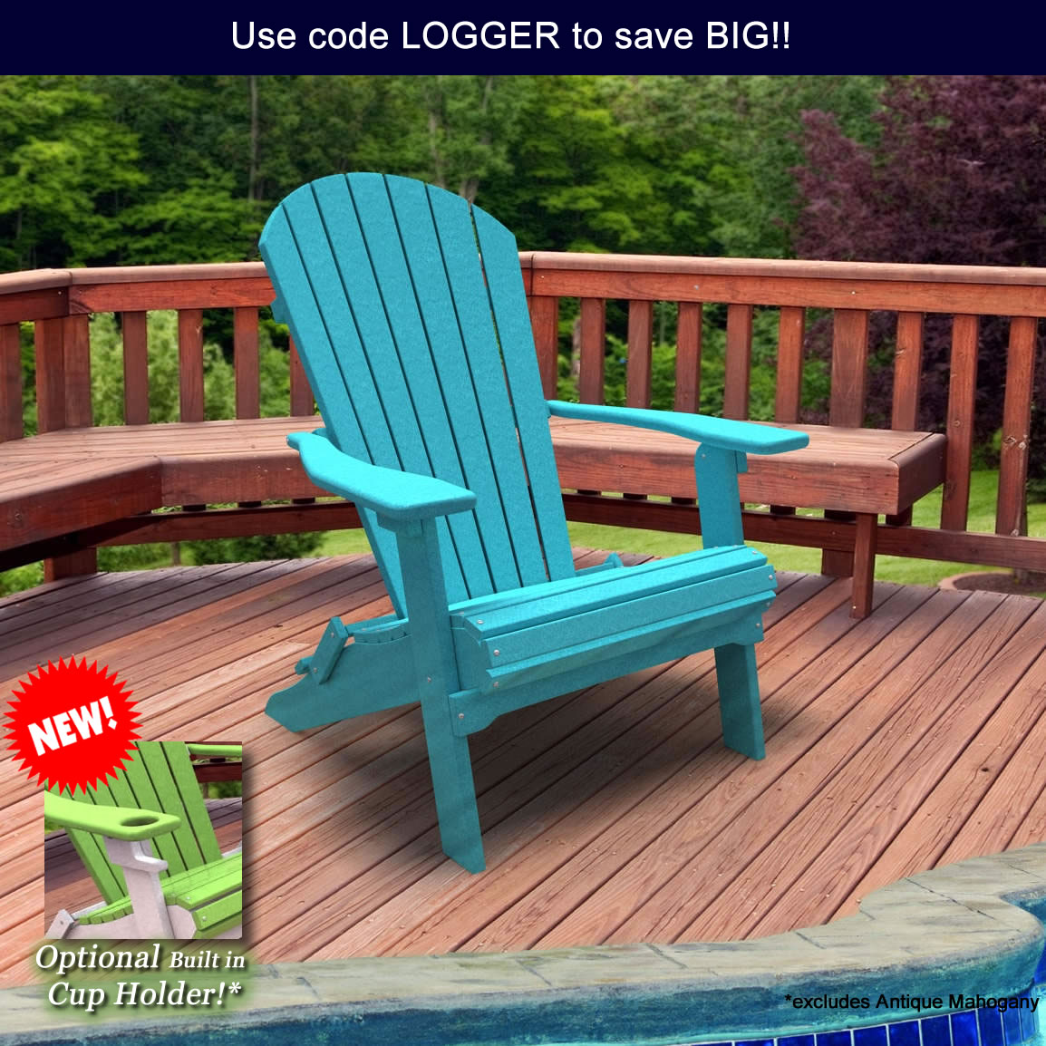Loggerhead Folding Adirondack Chair