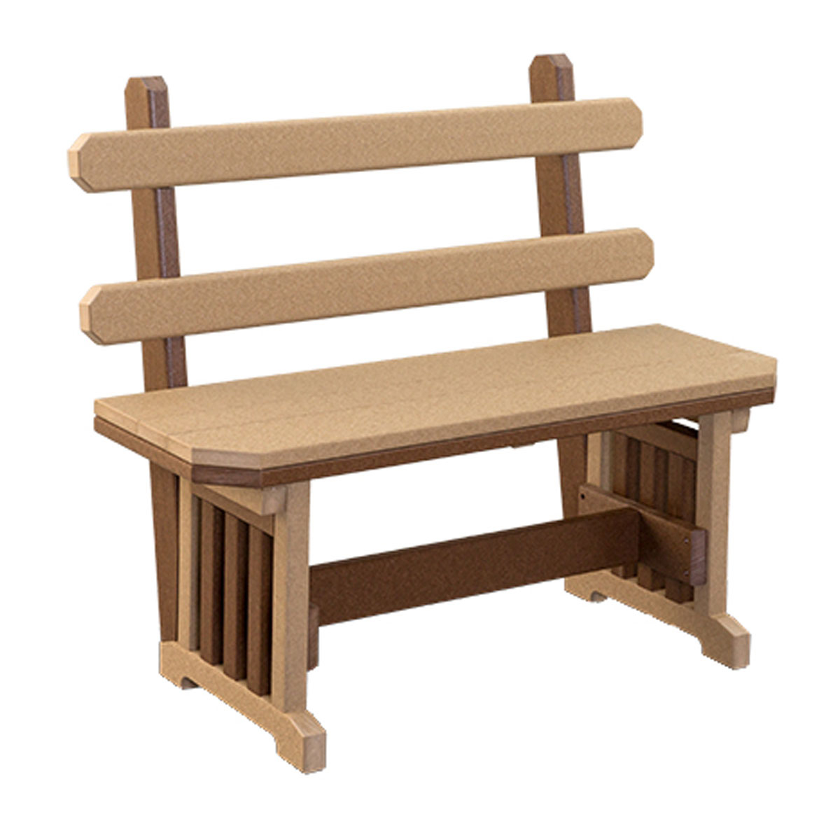 Finch Amish Poly 42 in Mission Bench w/ Back