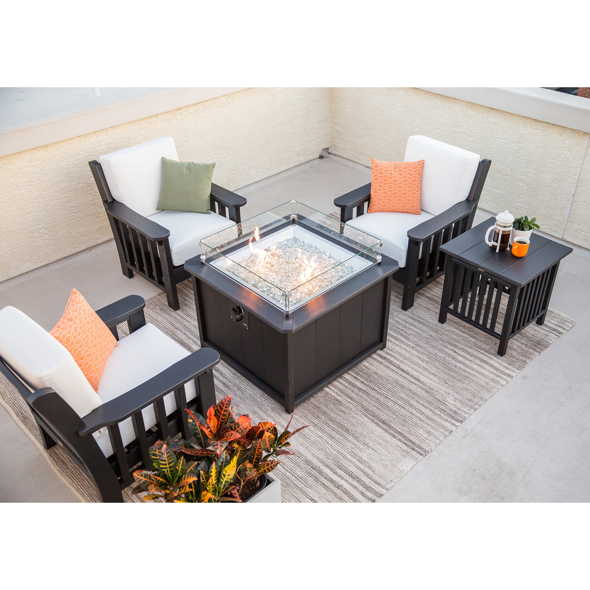 Finch Amish Poly Mission Fire Pit Conversation Group