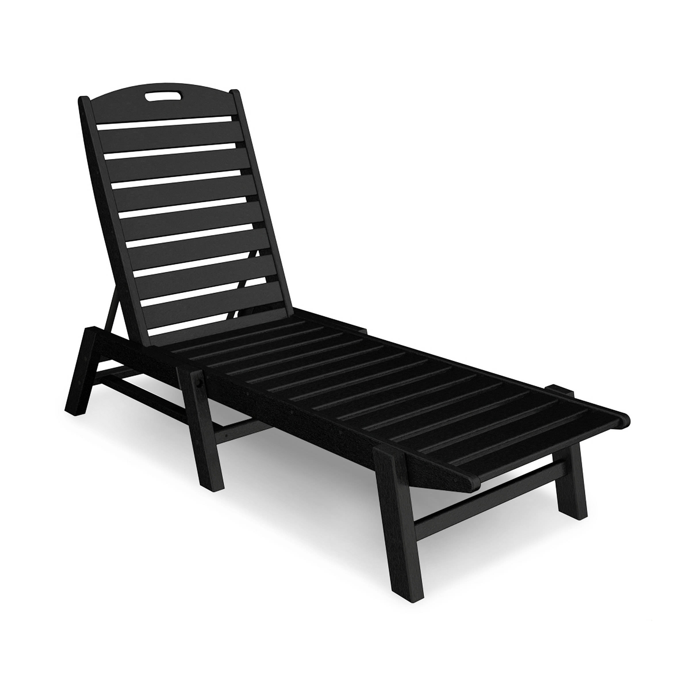 POLYWOOD Nautical Armless Chaise Lounge