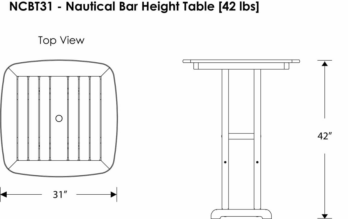 POLYWOOD® Captain Bar Set for Two
